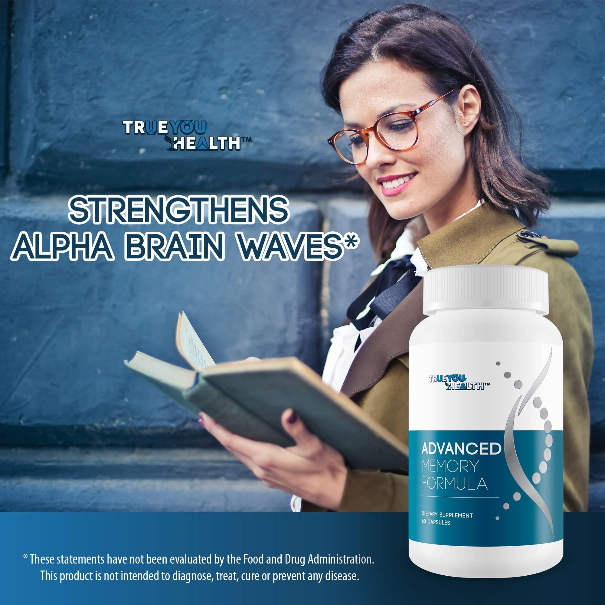 Advanced Memory Formula - by True You Health - Our Best Memory & Brain Formula - Formulated with Ginkgo Biloba and Other Premium Ingredients for Cognitive Performance, Focus, and Clarity True You HealthAu supplements