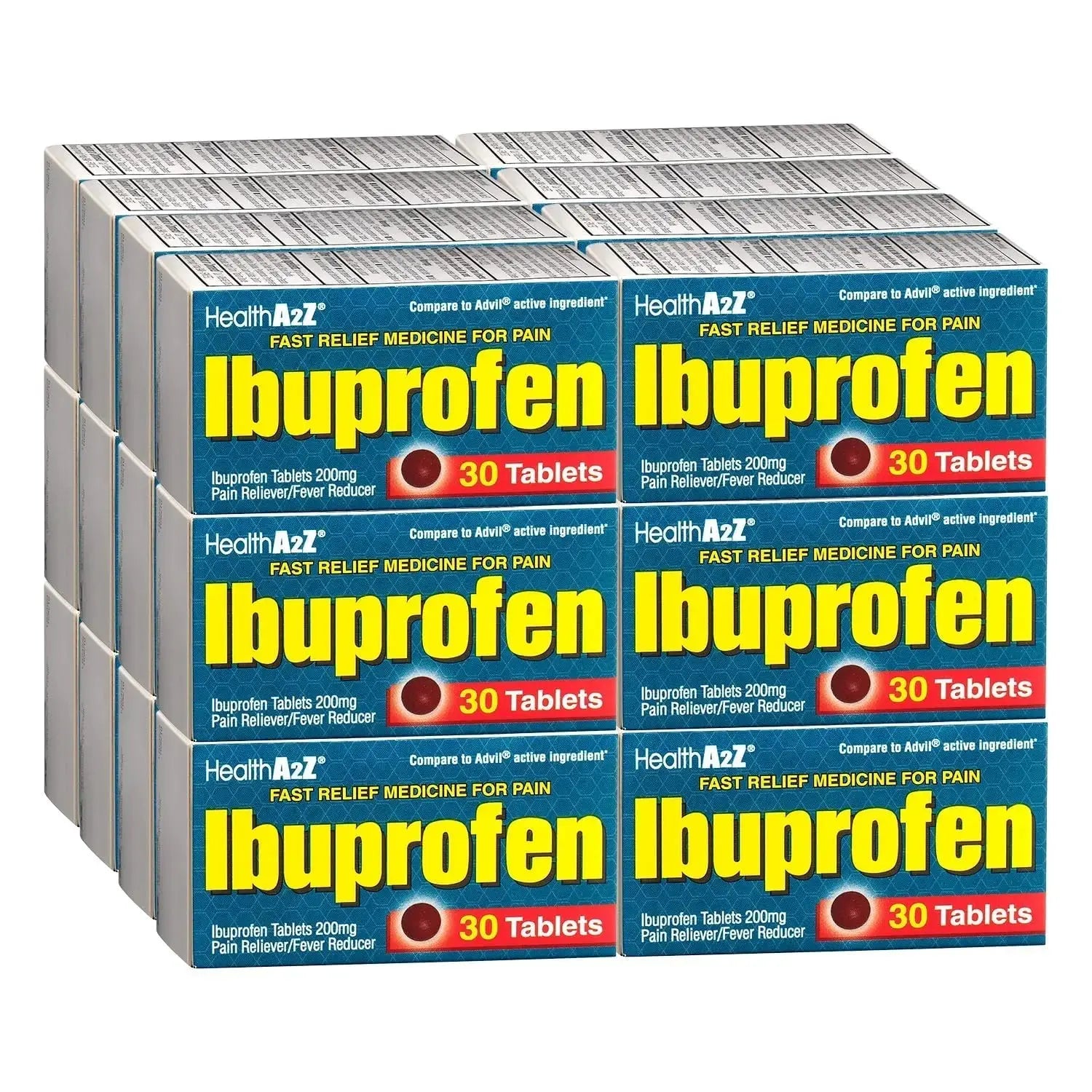 HealthA2Z® Ibuprofen Caplets 200mg | Pain Reliever & Fever Reducer | 24 Packs of 30 Tablets (720 Tablets Total) | Value Pack | NSAID HealthA2ZAu supplements