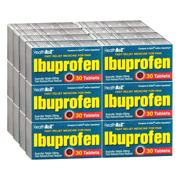 HealthA2Z® Ibuprofen Caplets 200mg | Pain Reliever & Fever Reducer | 24 Packs of 30 Tablets (720 Tablets Total) | Value Pack | NSAID HealthA2ZAu supplements