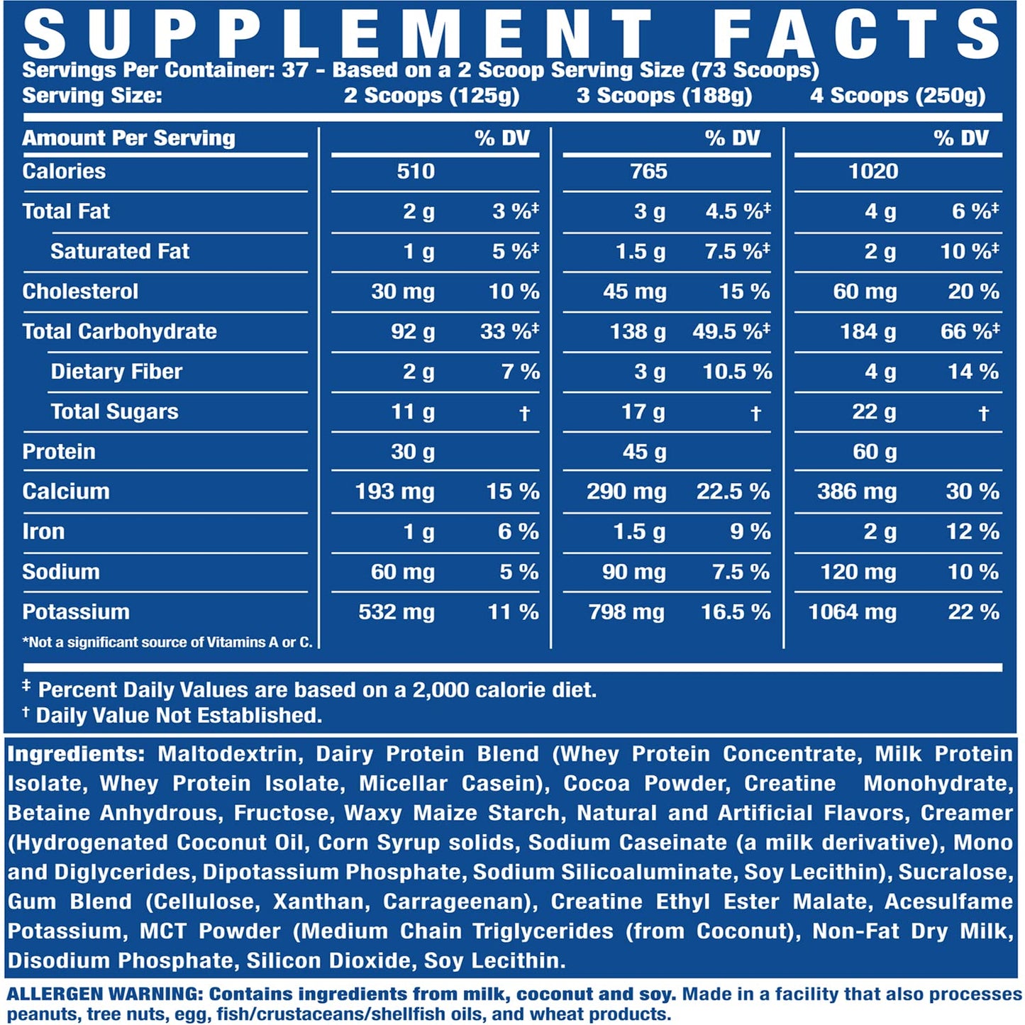 Ronnie Coleman Signature Series King Mass XL Mass Gainer Protein Powder, Muscle Ronnie Coleman Signature SeriesUS supplements