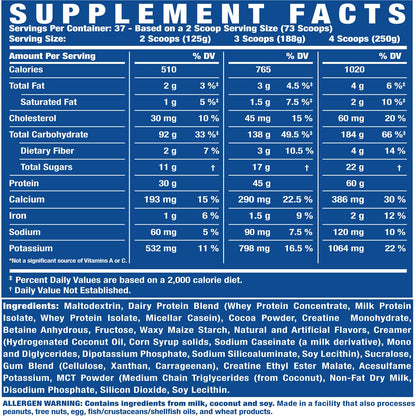 Ronnie Coleman Signature Series King Mass XL Mass Gainer Protein Powder, Muscle Ronnie Coleman Signature SeriesUS supplements