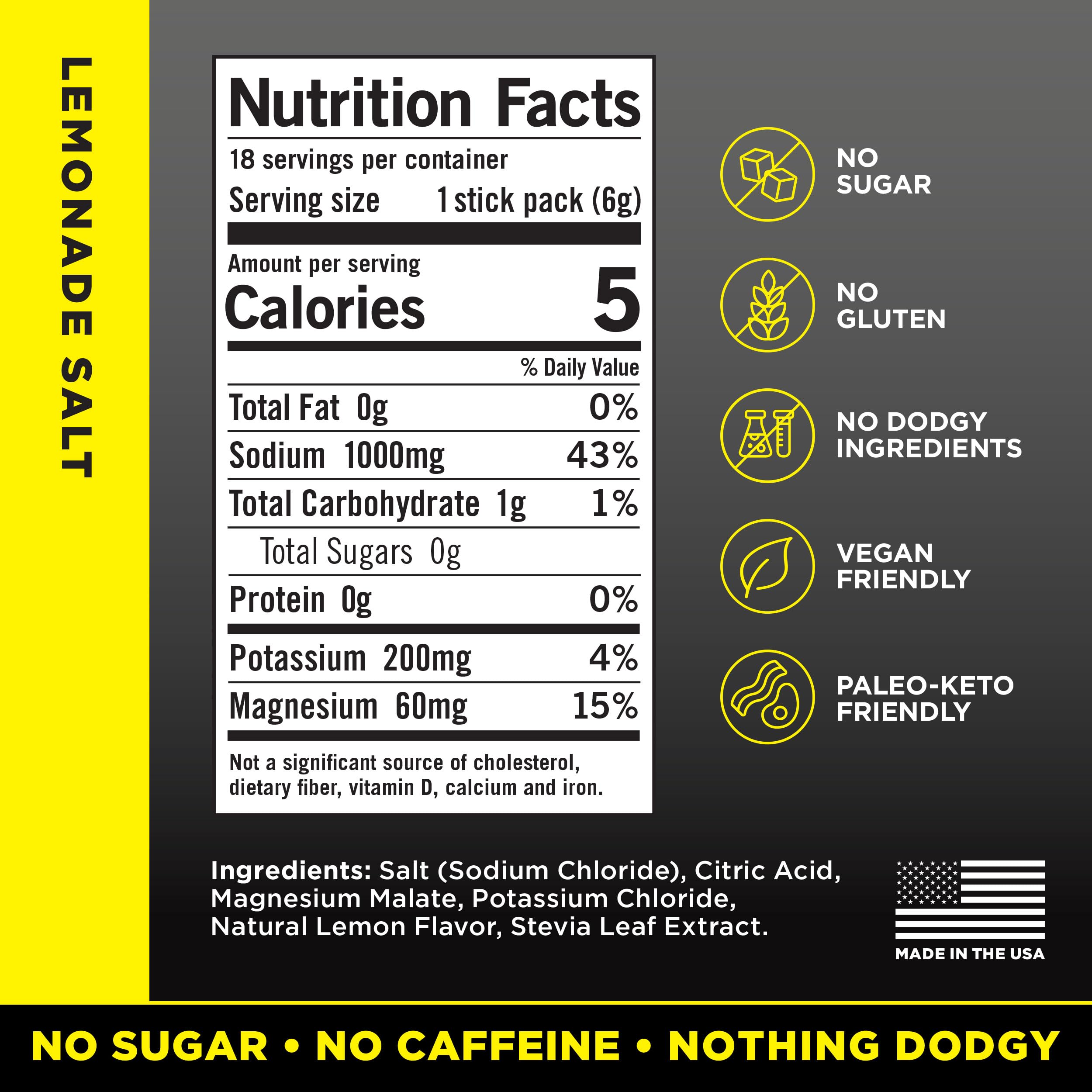 LMNT Zero Sugar Electrolytes - Lemonade | Drink Mix | 18-Count Drink LMNTUS supplements