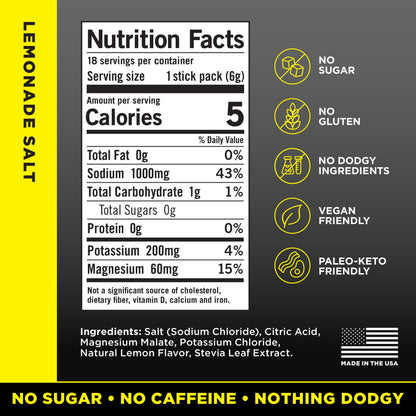 LMNT Zero Sugar Electrolytes - Lemonade | Drink Mix | 18-Count Drink LMNTUS supplements