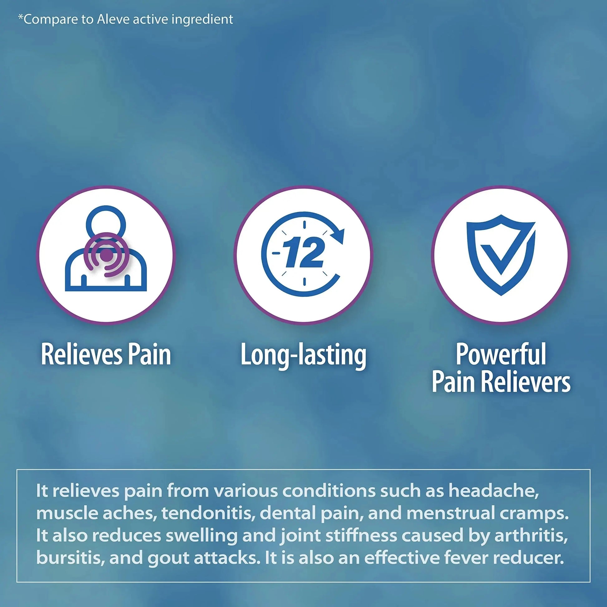 HealthA2Z® Naproxen Sodium 220mg | 300 Caplets | NSAID | Pain Reliever & Fever Reducer HealthA2ZAu supplements