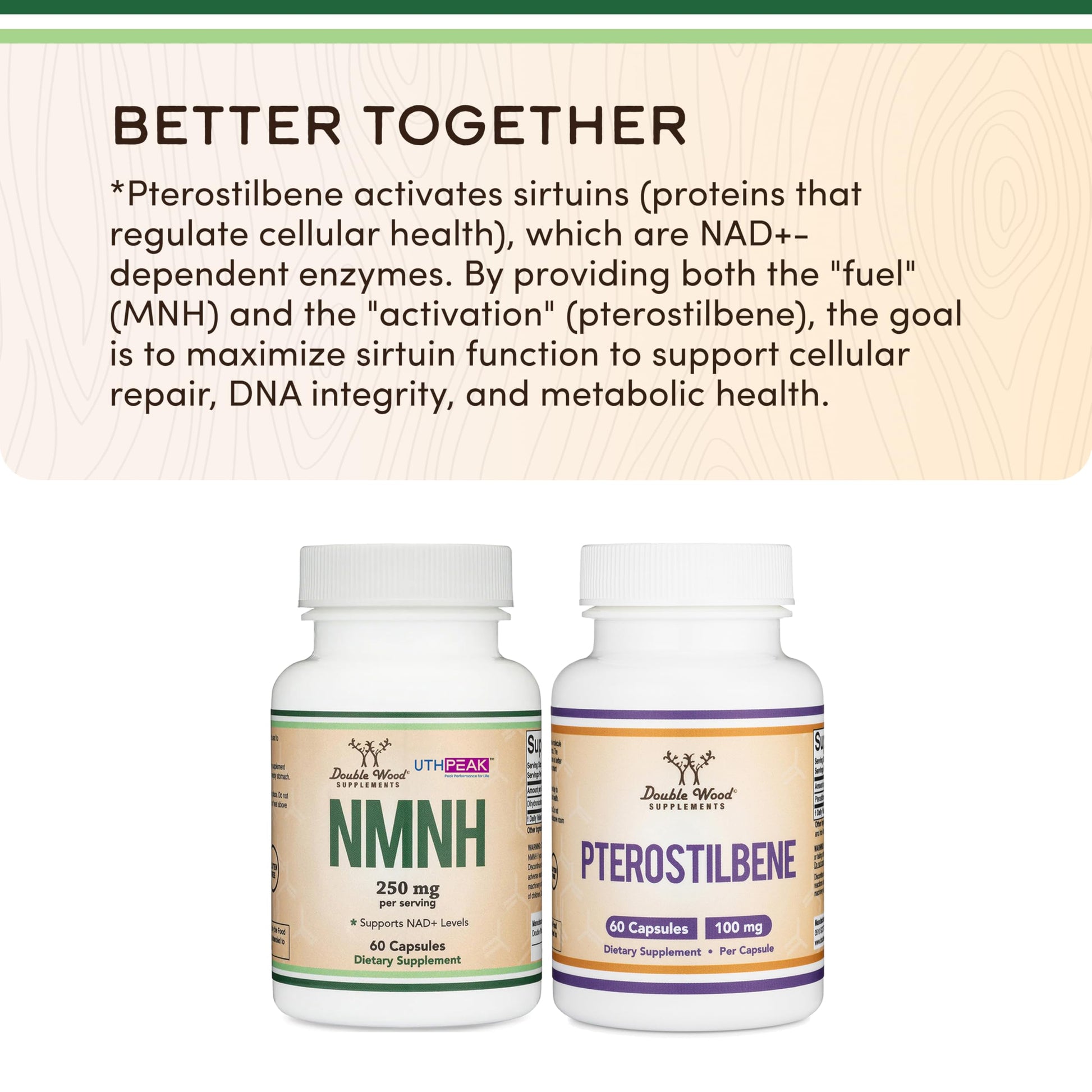 NMNH (NMN Supplement Alternative) Only Clinically Studied Ingredient - Boosts NAD+ Levels for Anti Aging and Cell Regeneration by Double Wood Double Wood SupplementsAu supplements