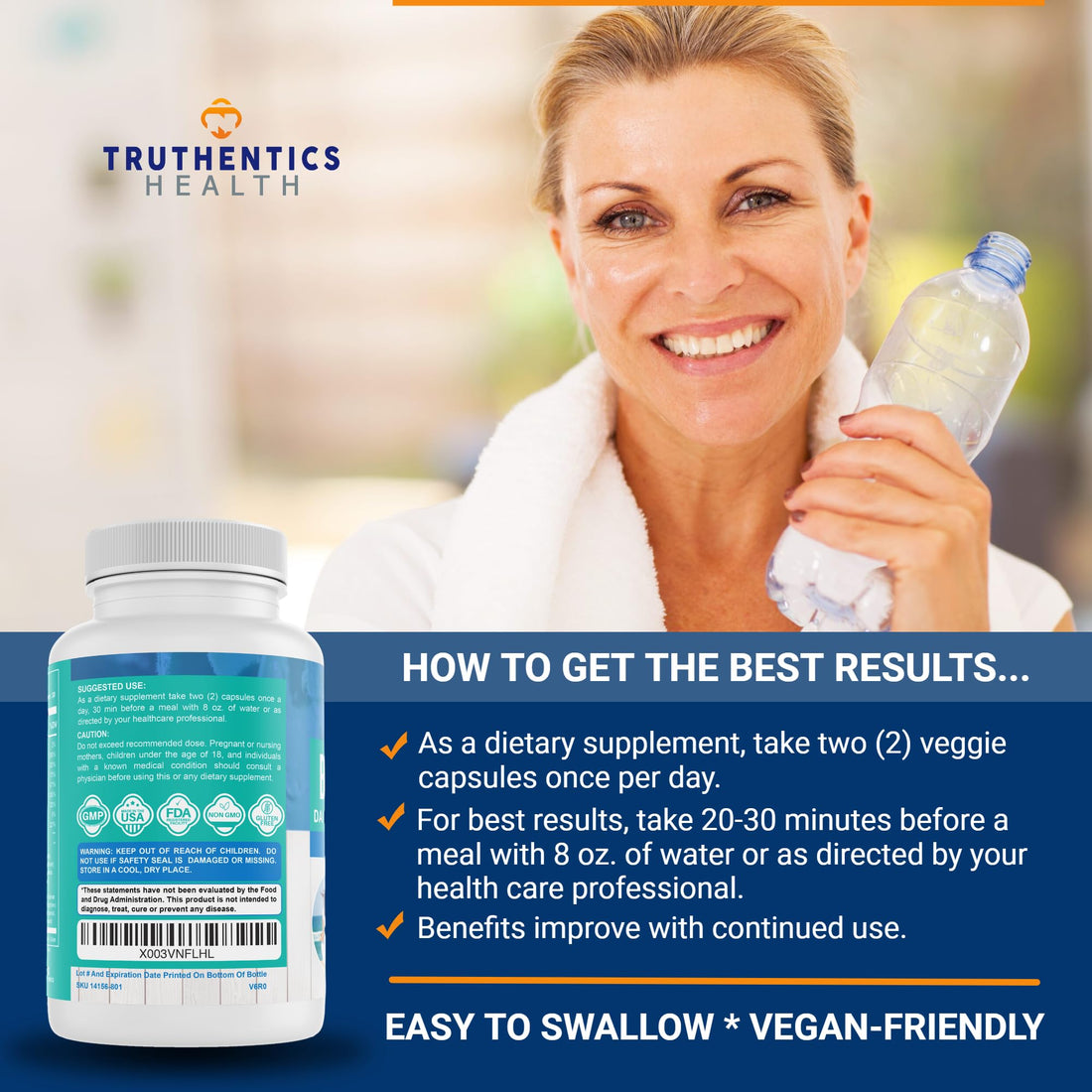 TRUTHENTICS Bye-Bye Stress - Stress & Mood Support Supplement for Women with Ashwagandha, GABA, Lemon Balm, L-Theanin & Vitamin B Complex - Vegan - 60 Capsules TRUTHENTICSAu supplements