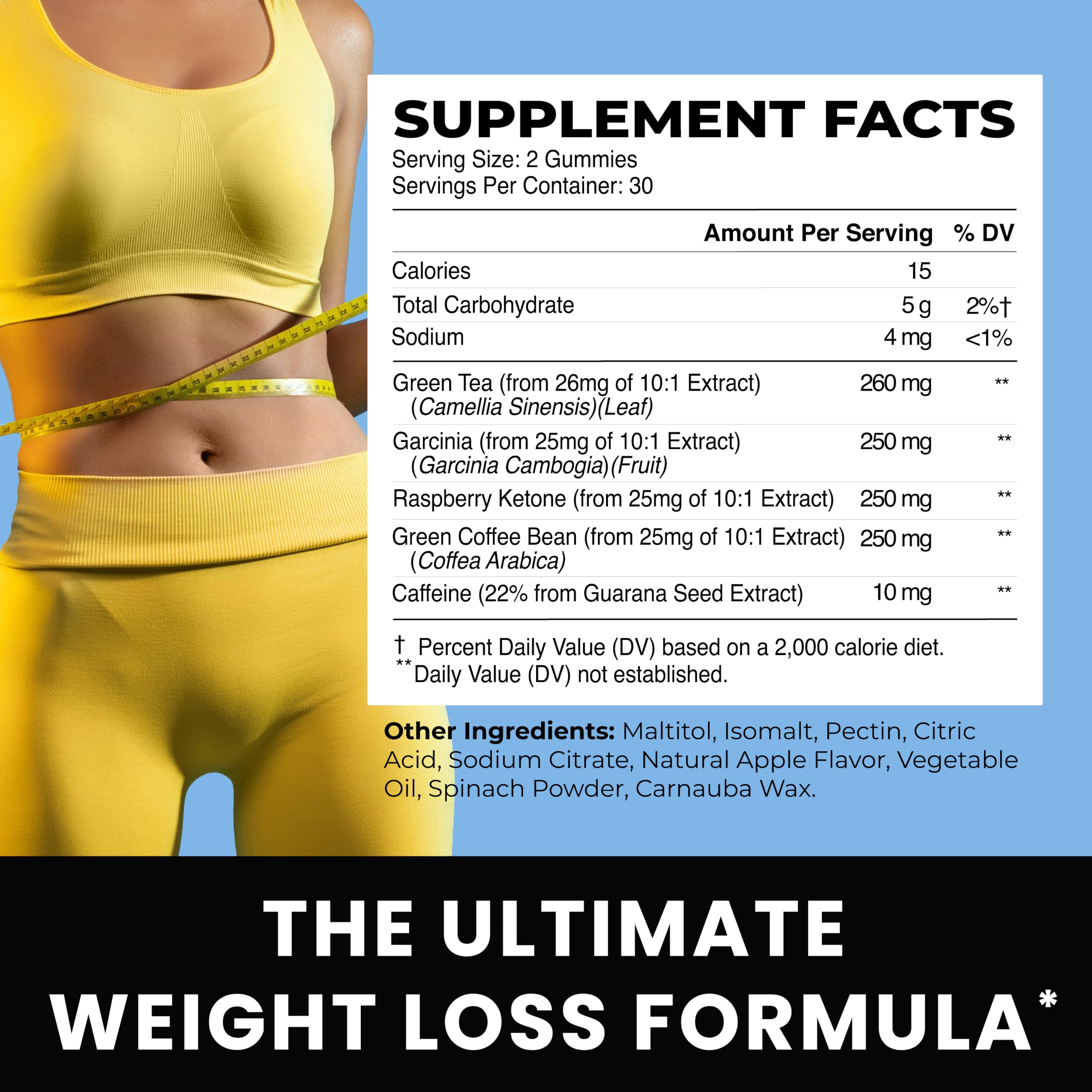 Morning Fat Burner Gummies for Weight Loss for Women & Men | Thermogenic Belly Nobi NutritionUS supplements
