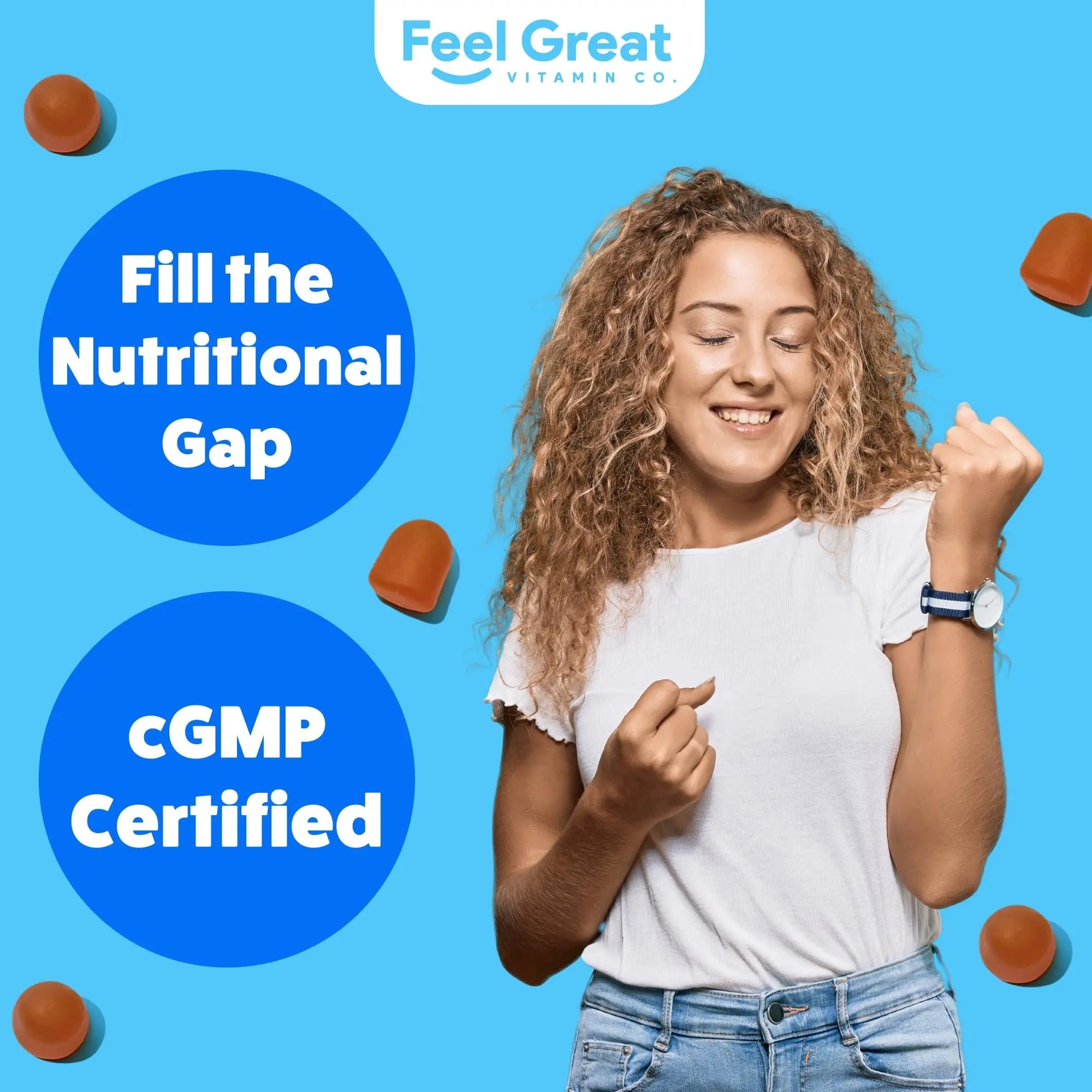 Feel Great Teen Vitamins Multivitamin Gummies | Citrus & Strawberry Flavor for Teen Boys & Girls | for Bone, Muscle & Immune Support | The Feel Great Vitamin CompanyAu supplements