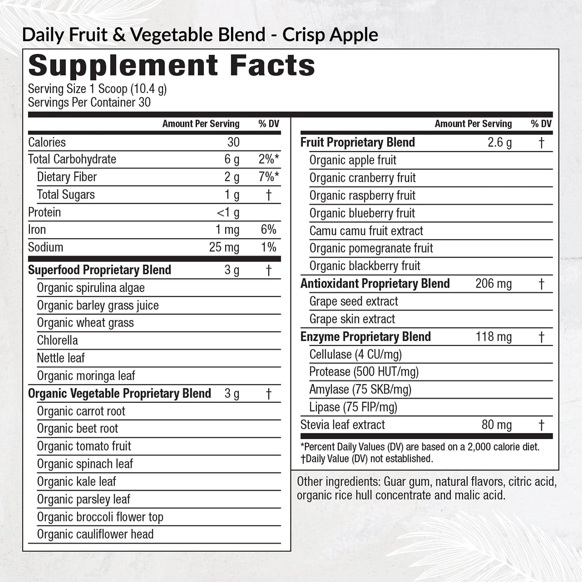 Equilife Daily Fruit & Vegetable Blend, Superfood Antioxidant Supplement, Crisp Apple Flavor with Vitamin C, Fiber, and 9 Essential Amino Acids, Supports Energy, Low Sugar, Vegan, 30 Servings Tub EquilifeAu supplements