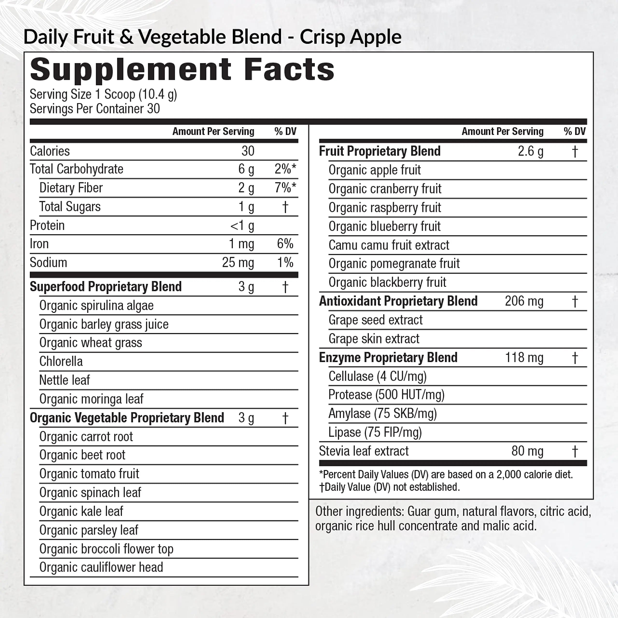 Equilife Daily Fruit & Vegetable Blend, Superfood Antioxidant Supplement, Crisp Apple Flavor with Vitamin C, Fiber, and 9 Essential Amino Acids, Supports Energy, Low Sugar, Vegan, 30 Servings Tub EquilifeAu supplements