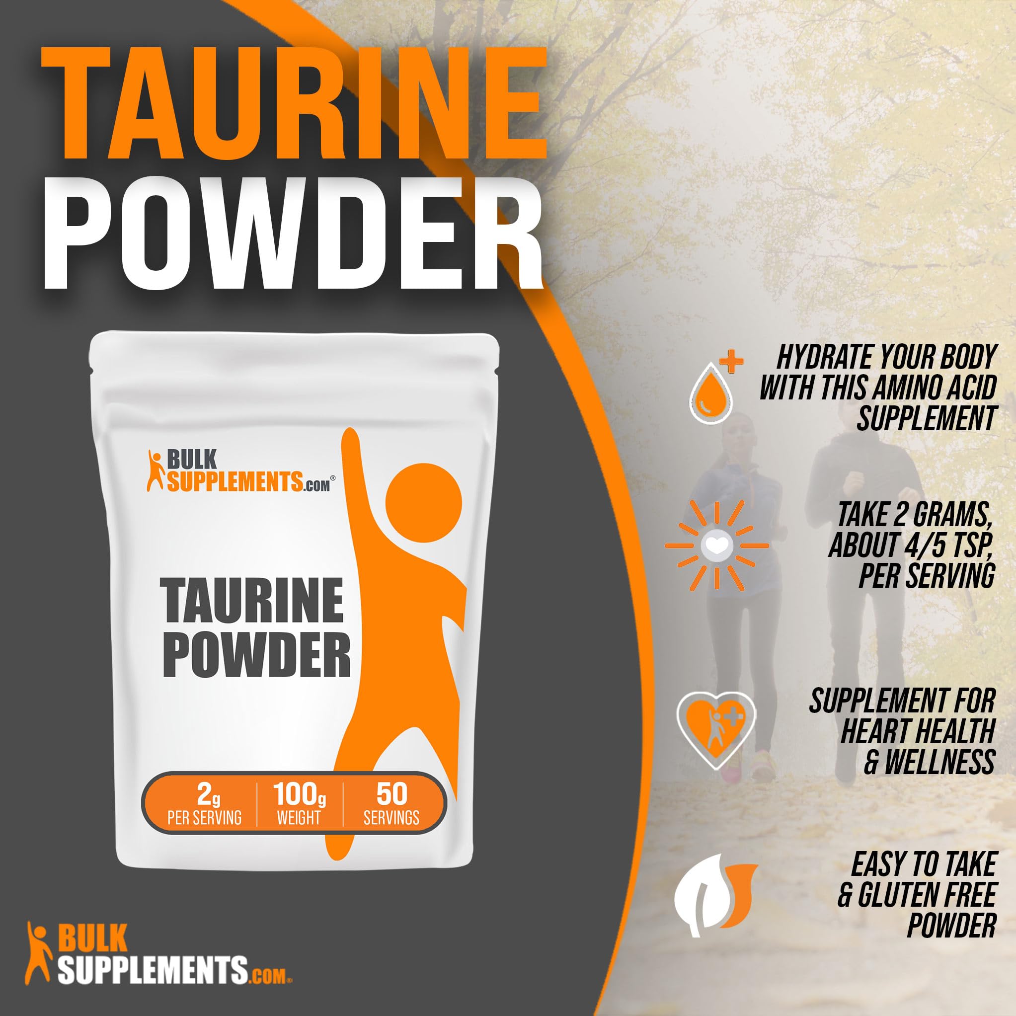 BULKSUPPLEMENTS.COM Taurine Powder - Taurine Supplement, Taurine 2000mg BULKSUPPLEMENTS.COMUS supplements