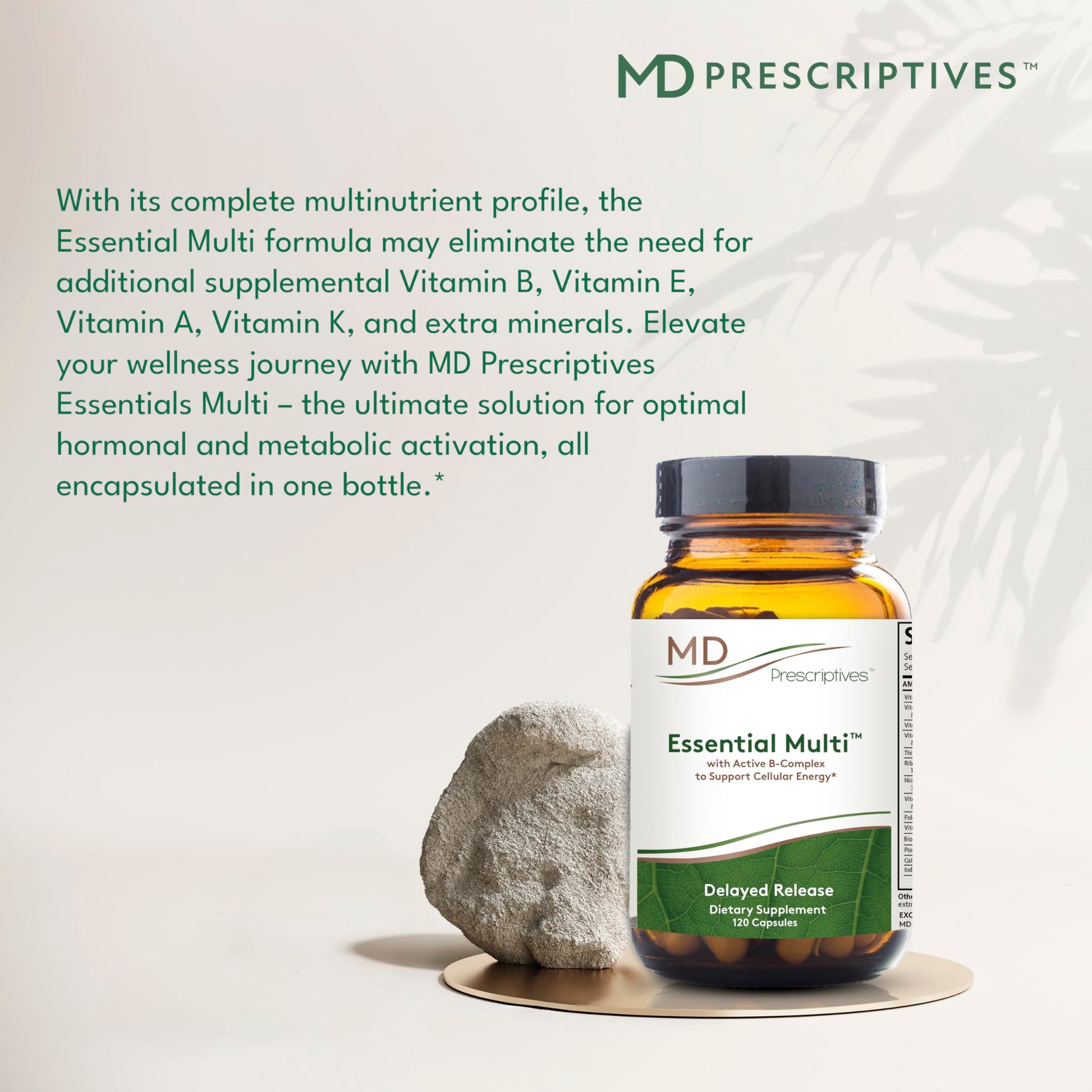 MD Prescriptives - Essential Multi (Delayed Release) - Multivitamin Mineral Complex Supplement for Enhanced Hormone Support - 120 Capsules MD PrescriptivesAu supplements