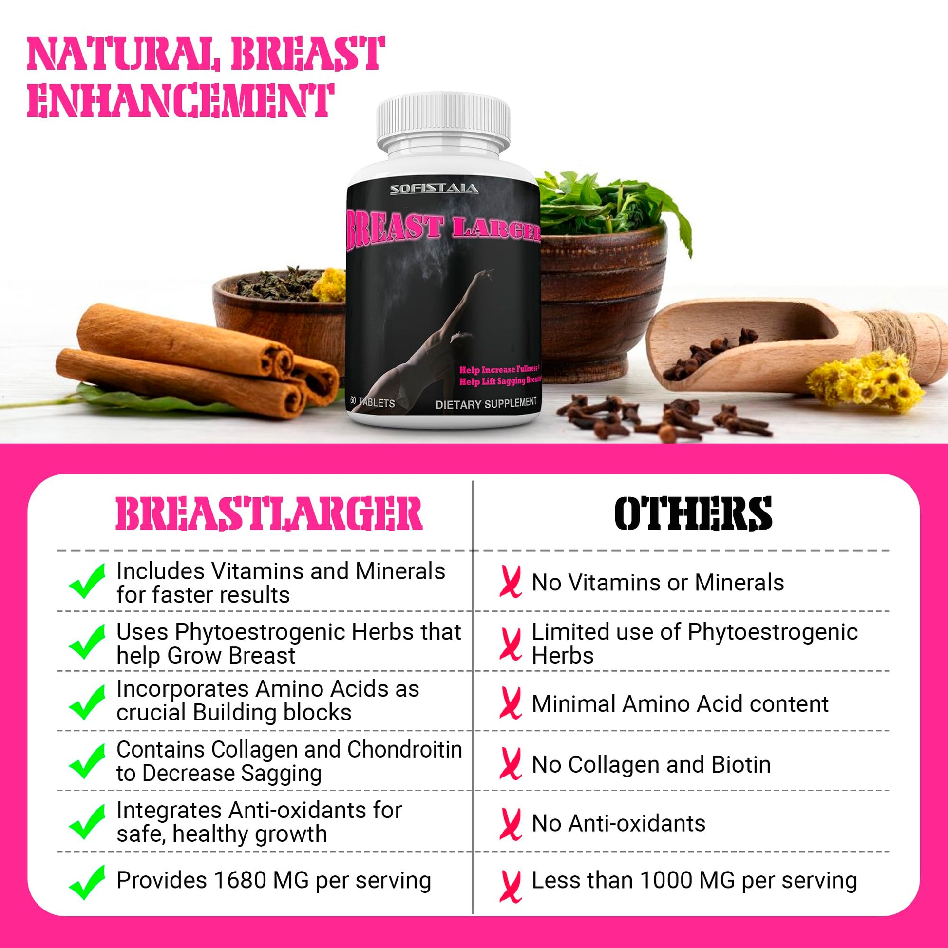 BEAUTIFYEM Breast Larger Breast Enhancement Formula with Natural Ingredients for Bigger Breast Growth and Firmness Pills BEAUTIFYEMAu supplements