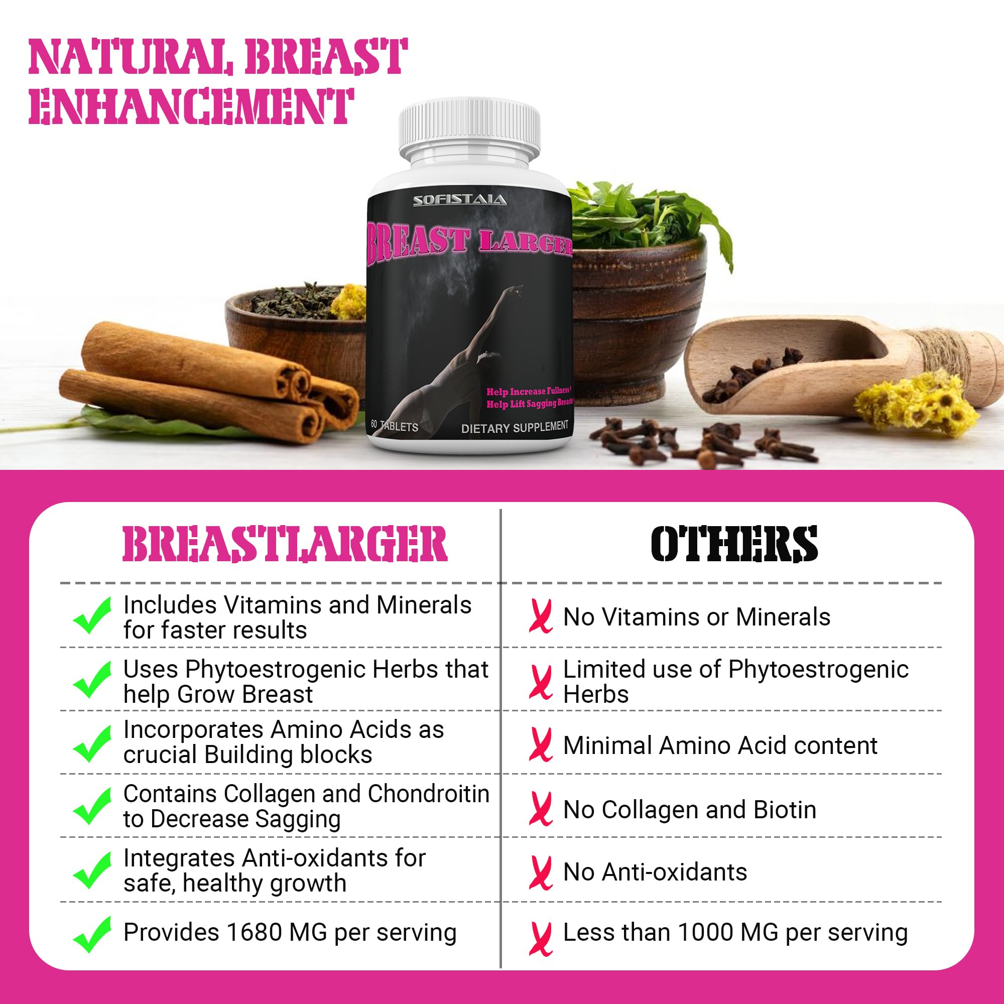 BEAUTIFYEM Breast Larger Breast Enhancement Formula with Natural Ingredients for Bigger Breast Growth and Firmness Pills BEAUTIFYEMAu supplements