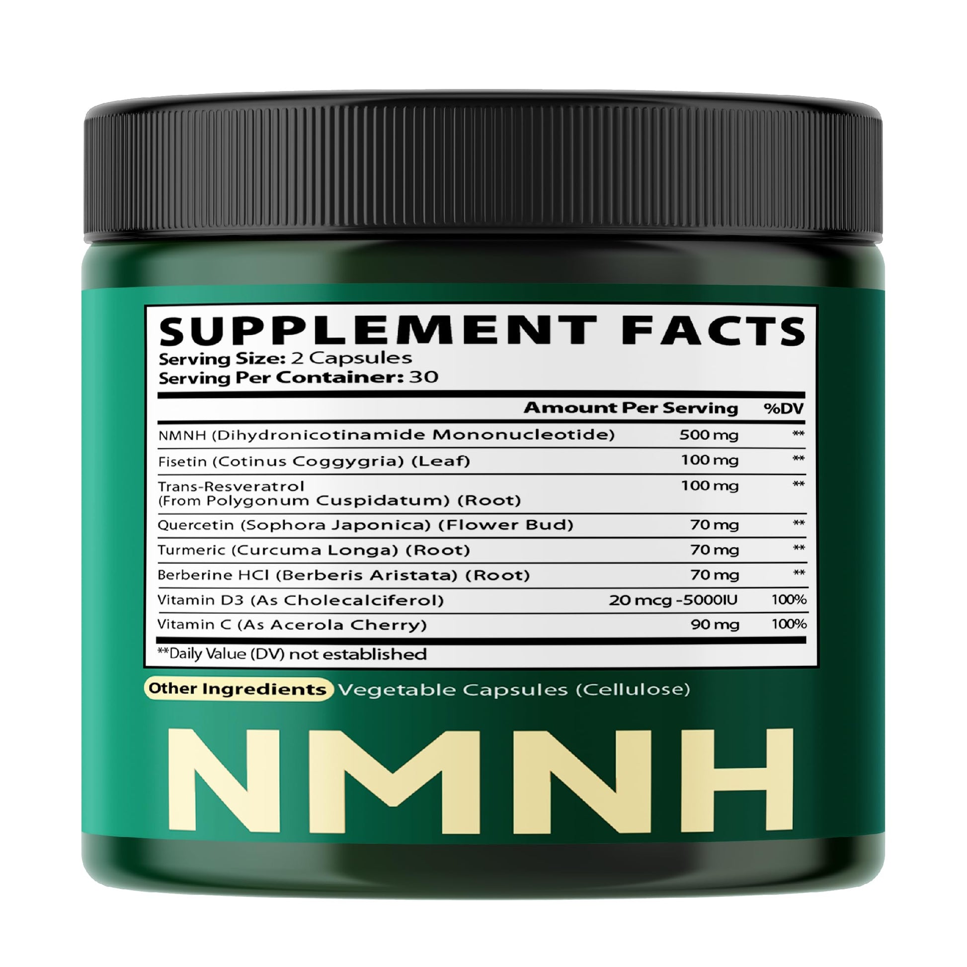 Satoomi 8in1 NMNH - NMN Supplement Alternative - NAD Supplement to Support NAD Levels Added Fisetin, Resveratrol, Quercetin, Turmeric, Berberine, Vitamin D3 & C - 60 Count for 30 Days SatoomiAu supplements