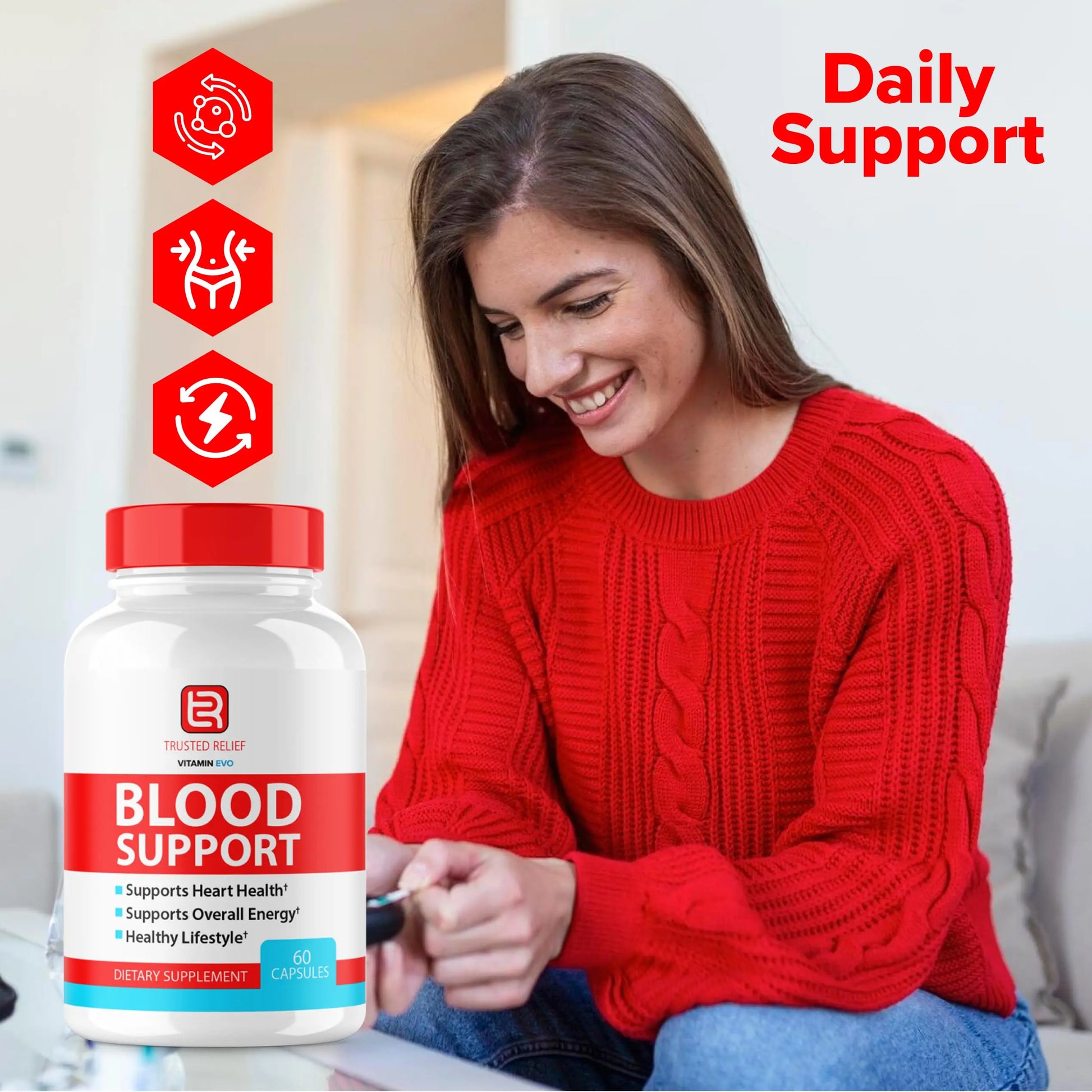 (2 Pack) Trusted Relief Blood Support Capsules, Trusted Relief Advanced Strength Glycogen Reviews Healthy Levels Support Supplement, TrustedRelief Maximum Blood Support Formula Supplement (120 Caps) Vitamin Evonz supplements
