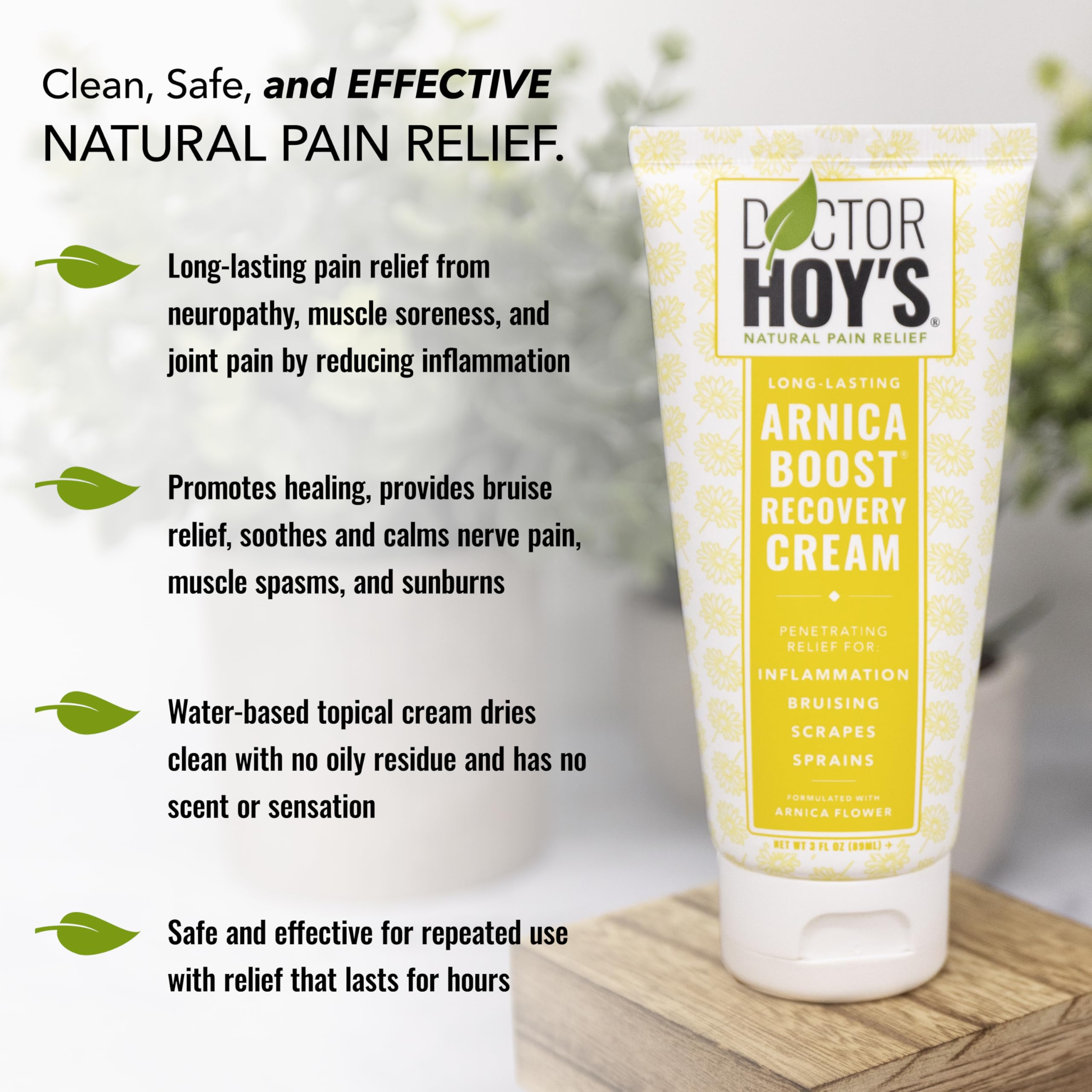 DOCTOR HOY'S Natural Arnica Boost Recovery Cream, Bruise and Muscle Pain Relief Cream, Topical Homeopathic Formula with Arnica Montana for Rapid Bruise Relief (6 Fl Oz) DOCTOR HOY'SAu supplements