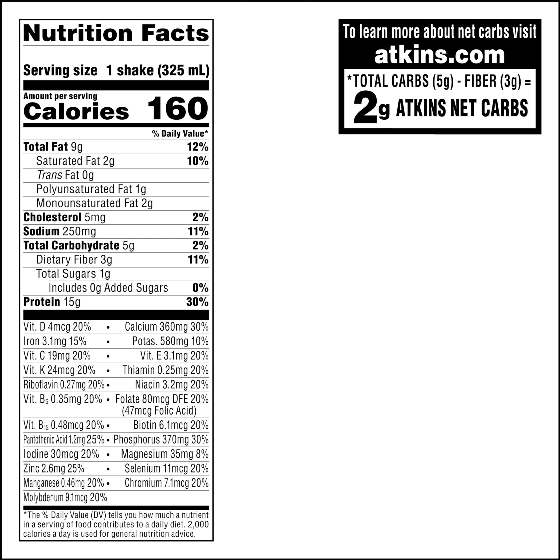 Atkins Milk Chocolate Delight Protein Shake, 15g Protein, Low Glycemic, 2g Net Carb AtkinsUS supplements