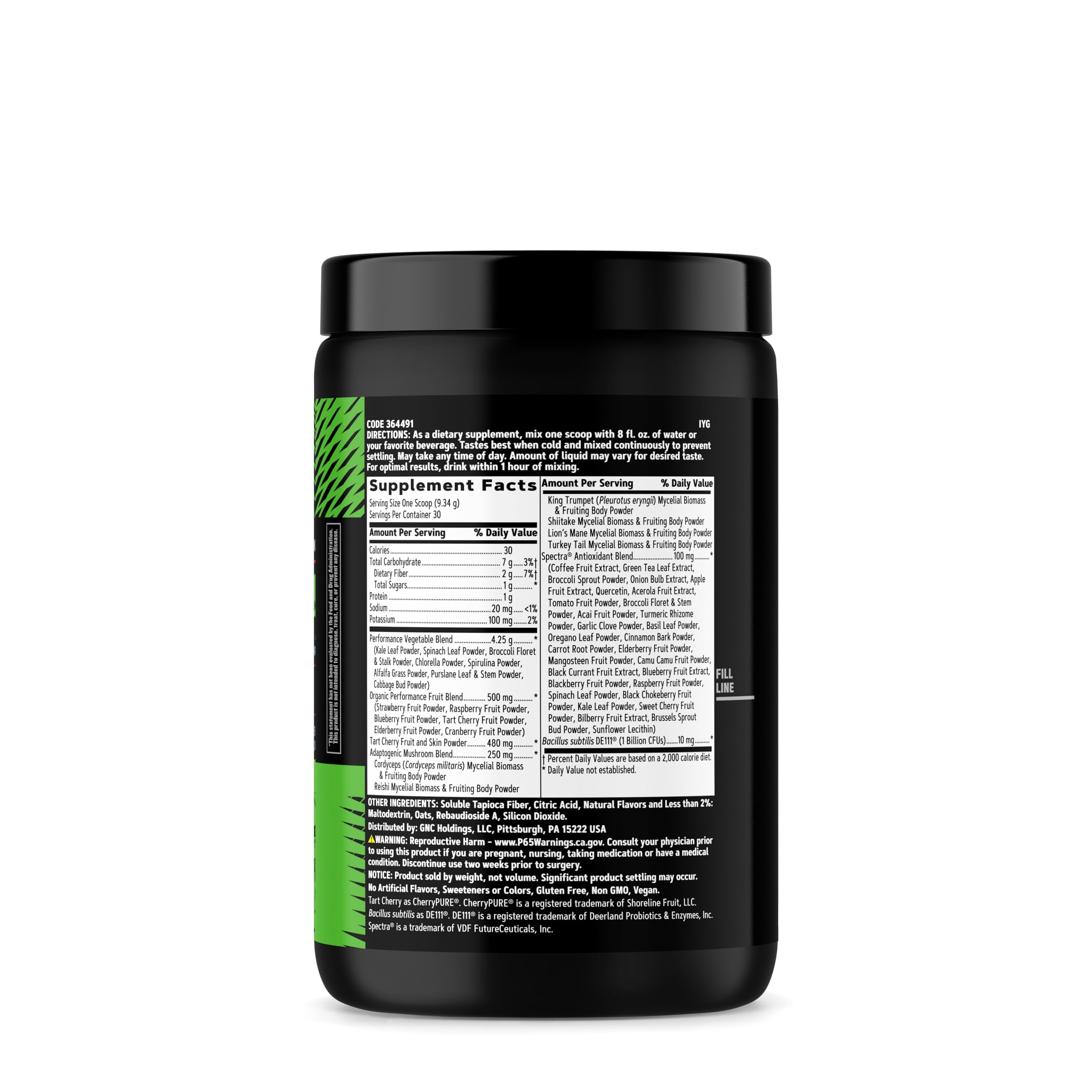 GNC AMP Amplified Greens Superfoods Performance Blend - Vegan Athlete Superfood Drink - Blueberry Pomegranate - 9.9 Oz (30 Servings) GNCAu supplements