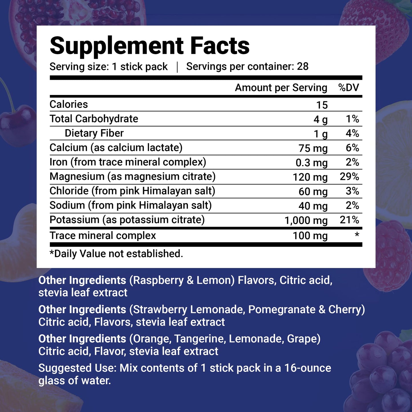 Dr. Berg's Electrolytes Powder Packets - Travel Size Hydration Electrolyte Drink Mix Dr. Berg NutritionalsUS supplements