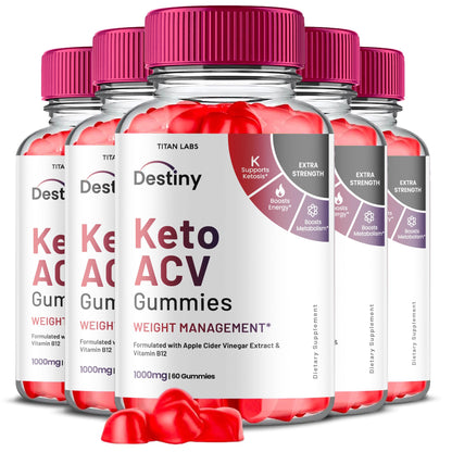(5 Pack) Destiny Keto ACV Gummies, Destiny Keto ACV Gummies Advanced Weight Loss Titan LabsUS supplements