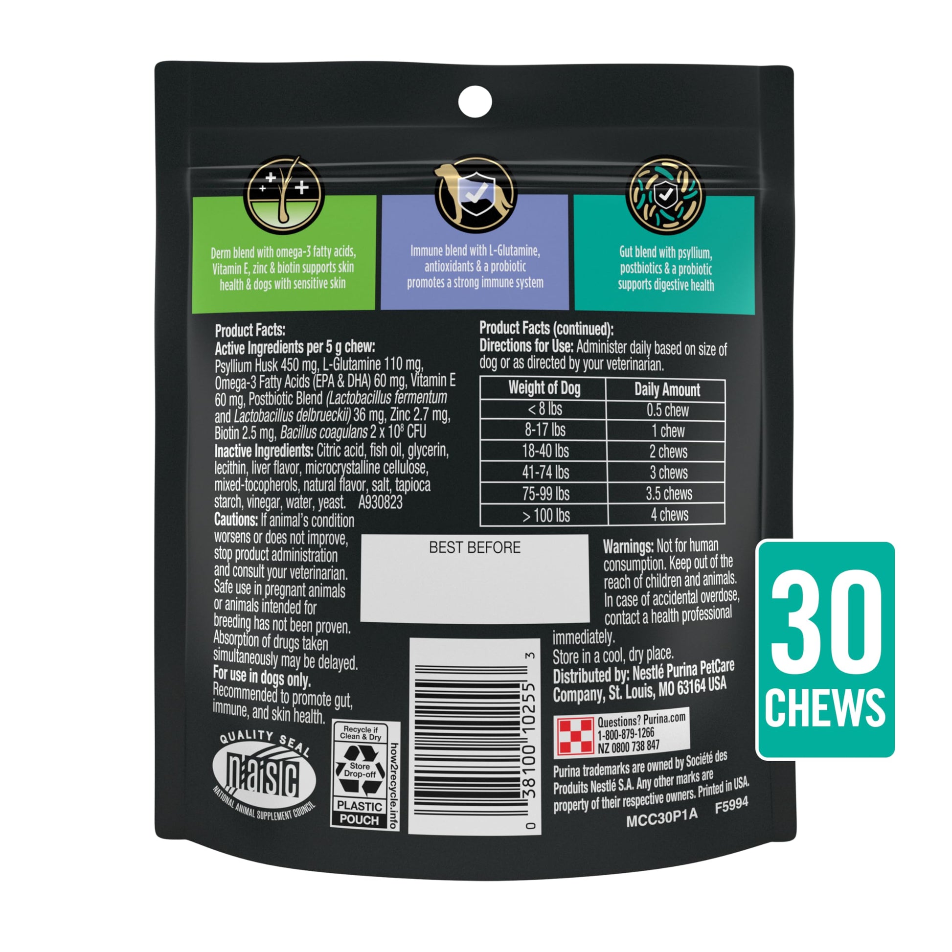 Purina Pro Plan Veterinary Supplements Multi Care Dog Supplements - 30 ct. Pouch Pro Plan Veterinary DietsAu supplements