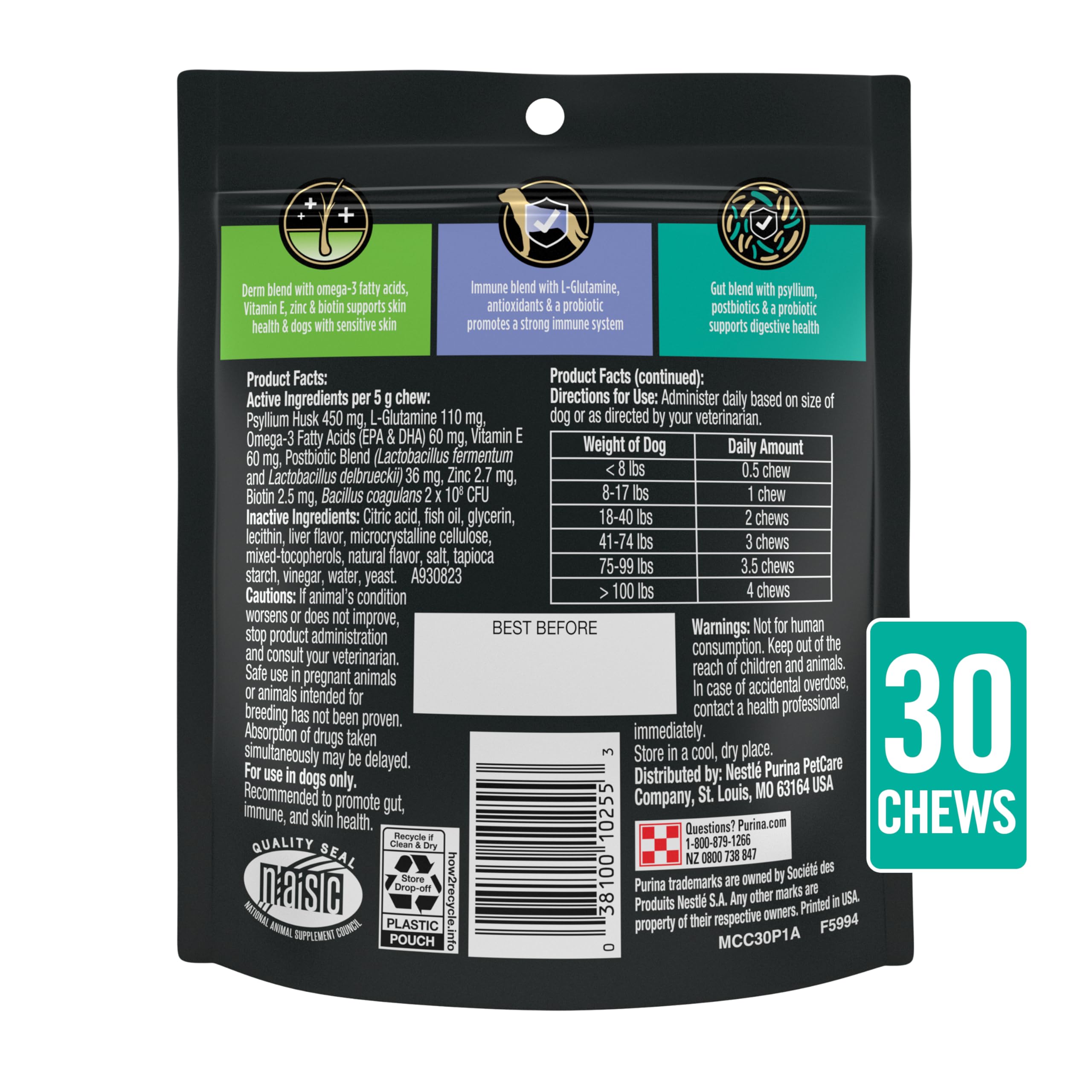 Purina Pro Plan Veterinary Supplements Multi Care Dog Supplements - 30 ct. Pouch Pro Plan Veterinary DietsAu supplements