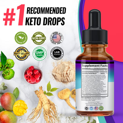 Keto Diet Drops Weight Loss Ketogenic Supplement - Premium Fat Burner Formula TopluxUS supplements