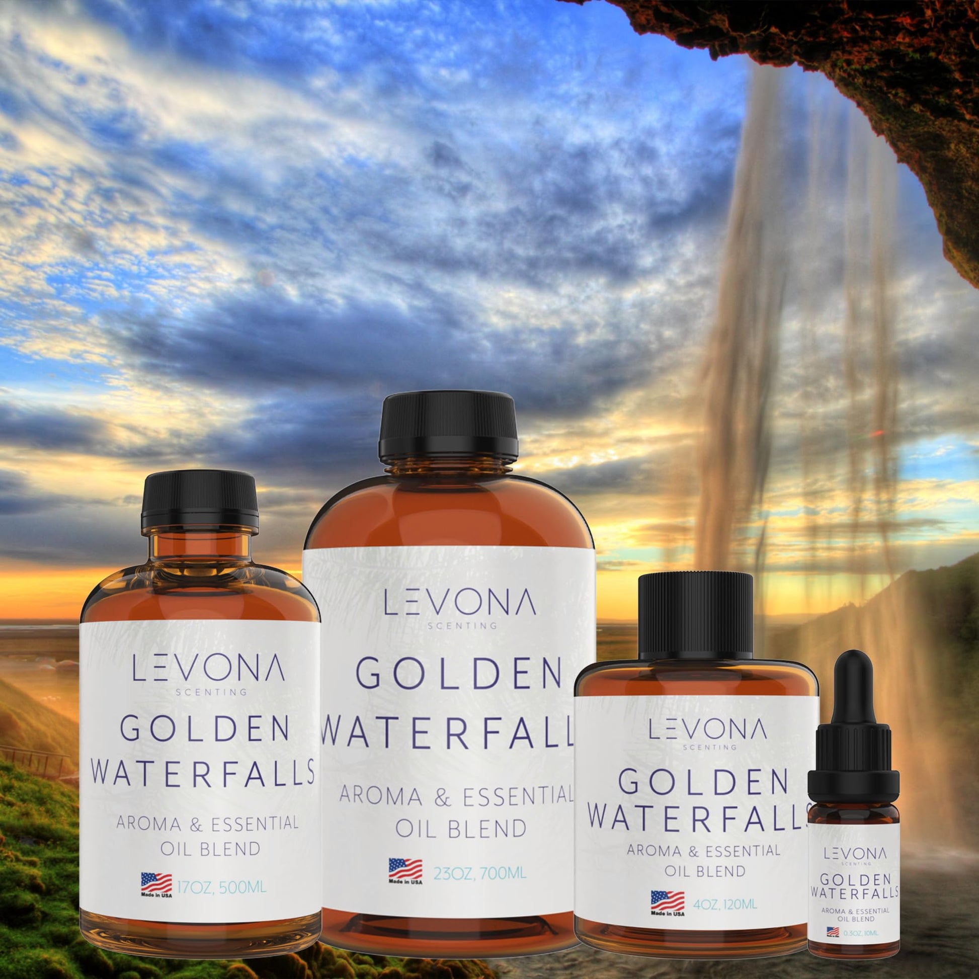 Levona Scent Pure Essential Oils for Diffusers for Home, Hotel & Office - Golden Waterfalls LEVONA SCENTAu supplements