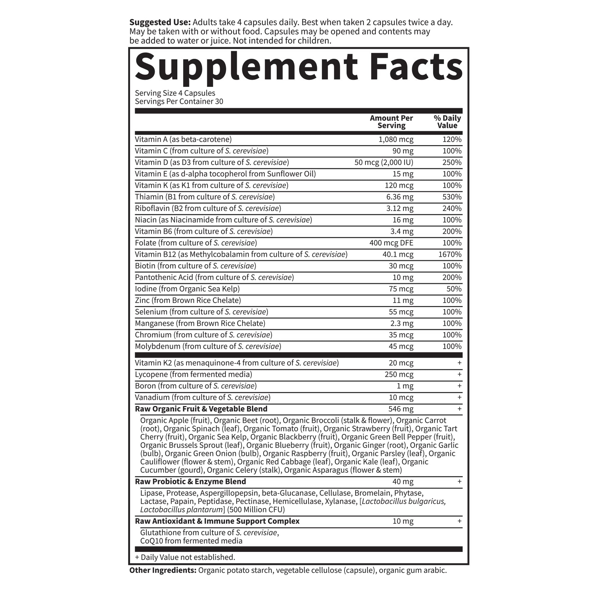 Garden of Life Multivitamin for Men - Vitamin Code 50 & Wiser Men's Raw Whole Food Vitamin Supplement with Probiotics, Vegetarian, 120 Capsules Garden of LifeAu supplements