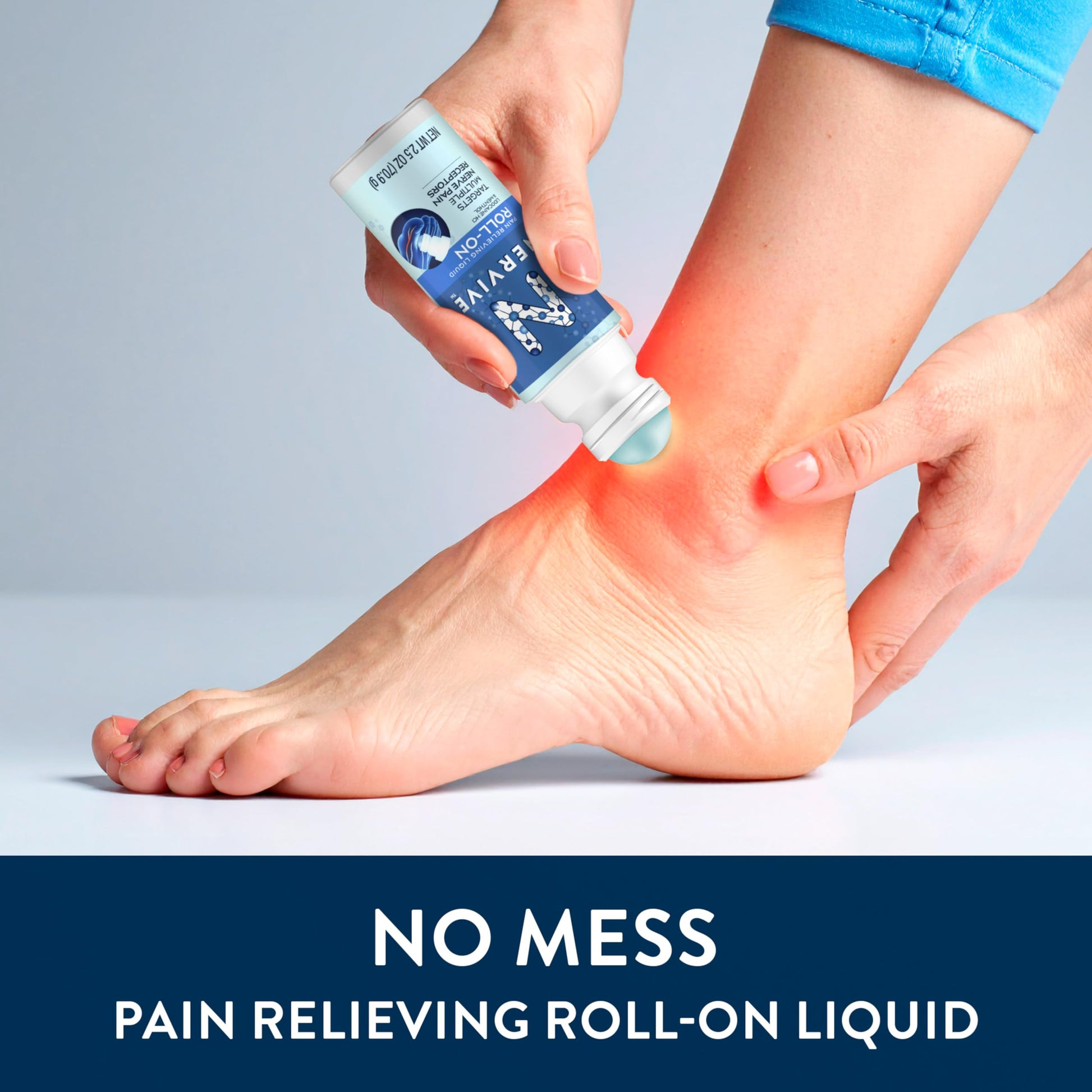 Nervive Pain Relieving Roll On, Lidocaine Roll On, Nervive Pain Relief, Lidocaine Topical, Foot Pain, Leg Pain, Hand Pain, Max Strength Formula, 2.5oz NerviveAu supplements