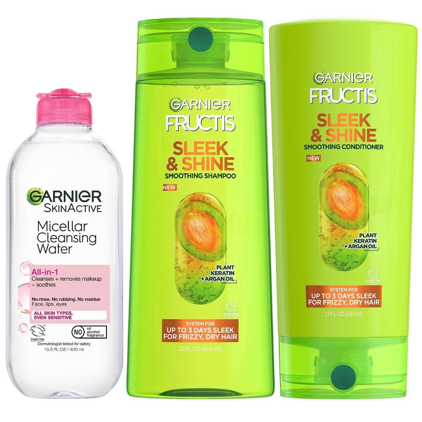Garnier Back to School Bundle|Micellar Water (400mL) + Fructis Sleek & Shine GarnierUS supplements