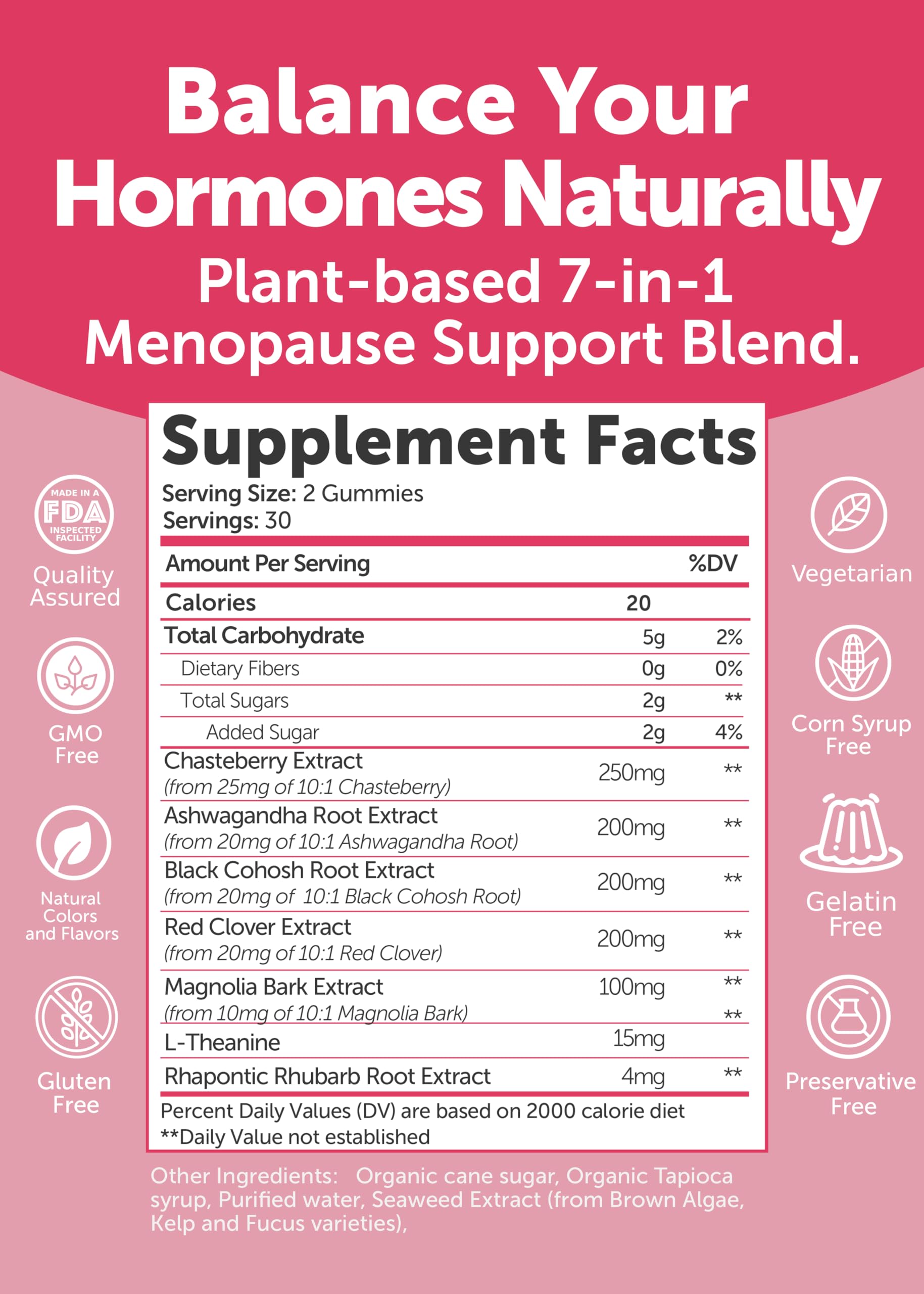 LUNAKAI USA Made Menopause Relief Gummies – Natural Menopause Supplements for Women with Black Cohosh & L-Theanine – Daily Support for Hot Flashes, Night Sweats & Hormonal Balance, 60ct LunakaiAu supplements