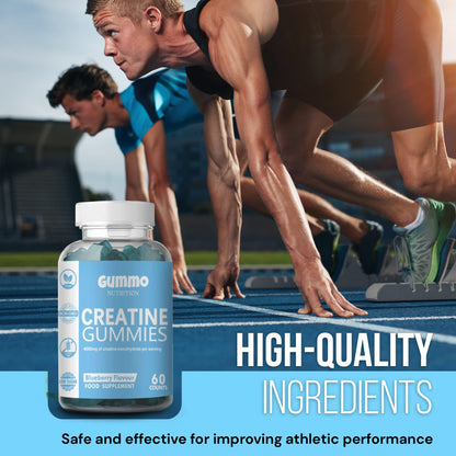 Creatine Monohydrate Gummies 4000mg for Men & Women - 60 Chewable Creatine GUMMO NUTRITIONUS supplements