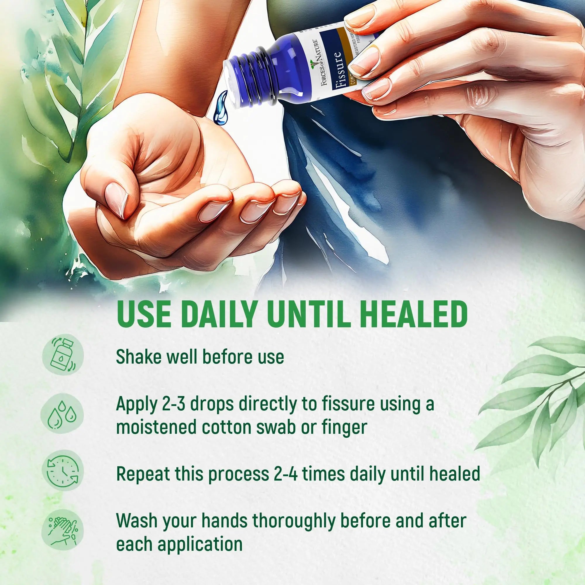 Forces of Nature Fissure Control, Organic Homeopathic Treatment with Witch Hazel for Anal Fissures, Hemorrhoid Related Irritation & Discomfort, Fast, Natural Topical Relief, 1 Fl Oz Forces of NatureAu supplements