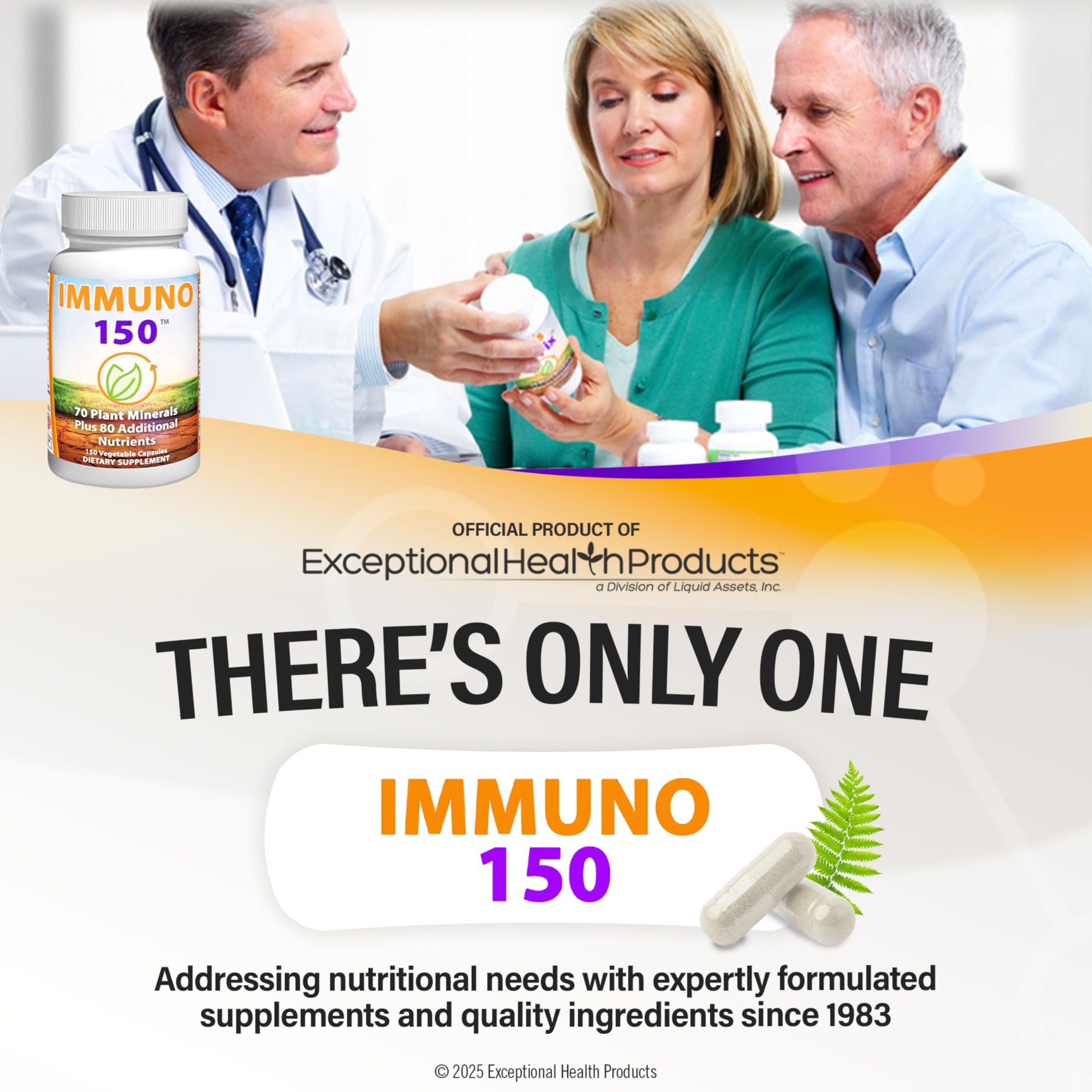 Immuno 150, Immune Support Supplement, Packed with 70 Plant Minerals, 13 Essential Vitamins and 68 Additional Nutrients-150 Vegetable Capsules- Immune Boost for All Age Groups Immuno 150Au supplements