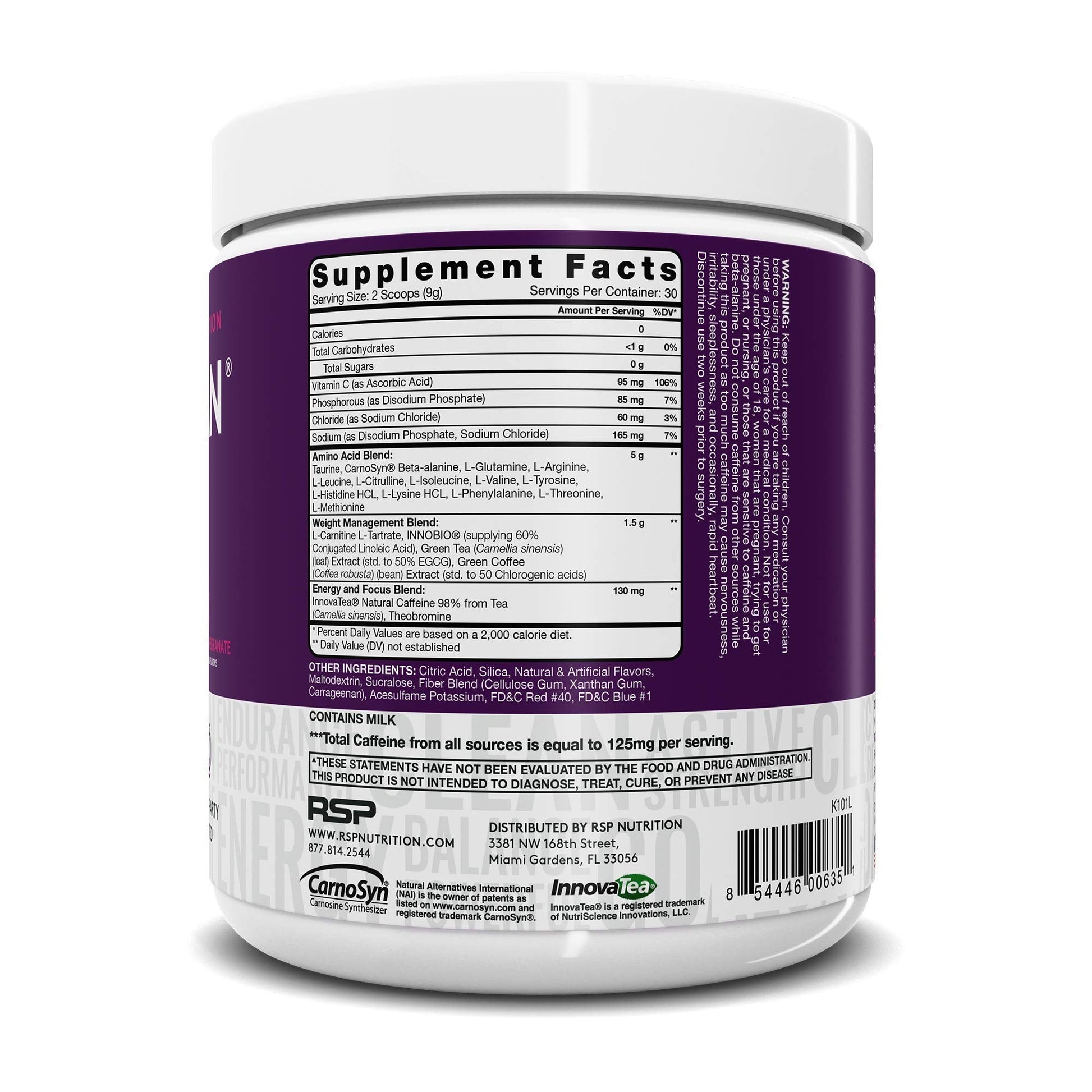 RSP NUTRITION AminoLean Pre Workout Energy (BlackBerry Pomegranate 30 Servings) RSP NUTRITIONAu supplements