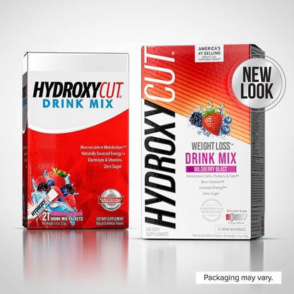 Hydroxycut Drink Mix | Energy Drink Powder | Wildberry Blast, 21 Packets, 2 Packs HydroxycutUS supplements