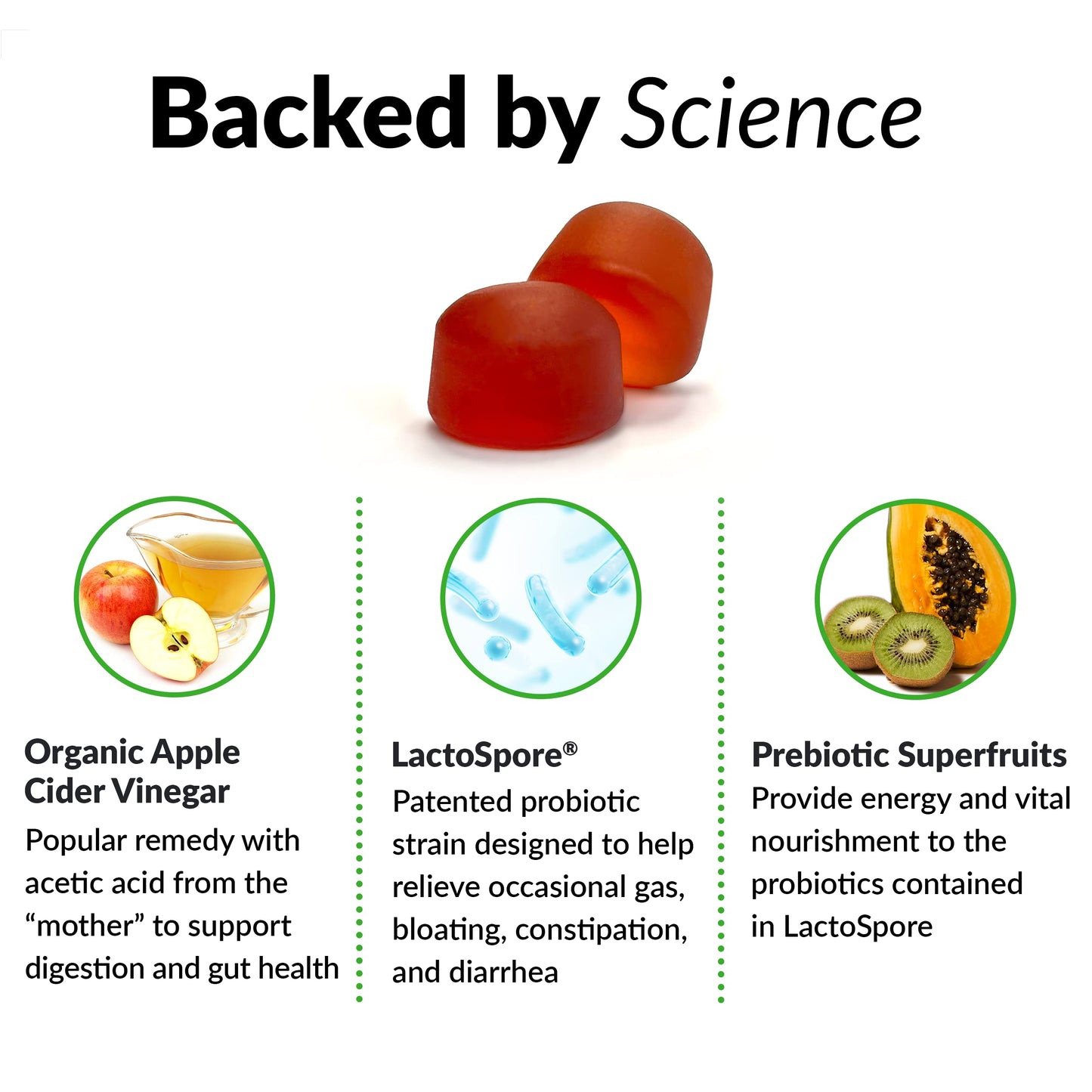 Force Factor ProbioSlim Apple Cider Vinegar Gummies with Organic, LactoSpore Probiotics Force FactorUS supplements