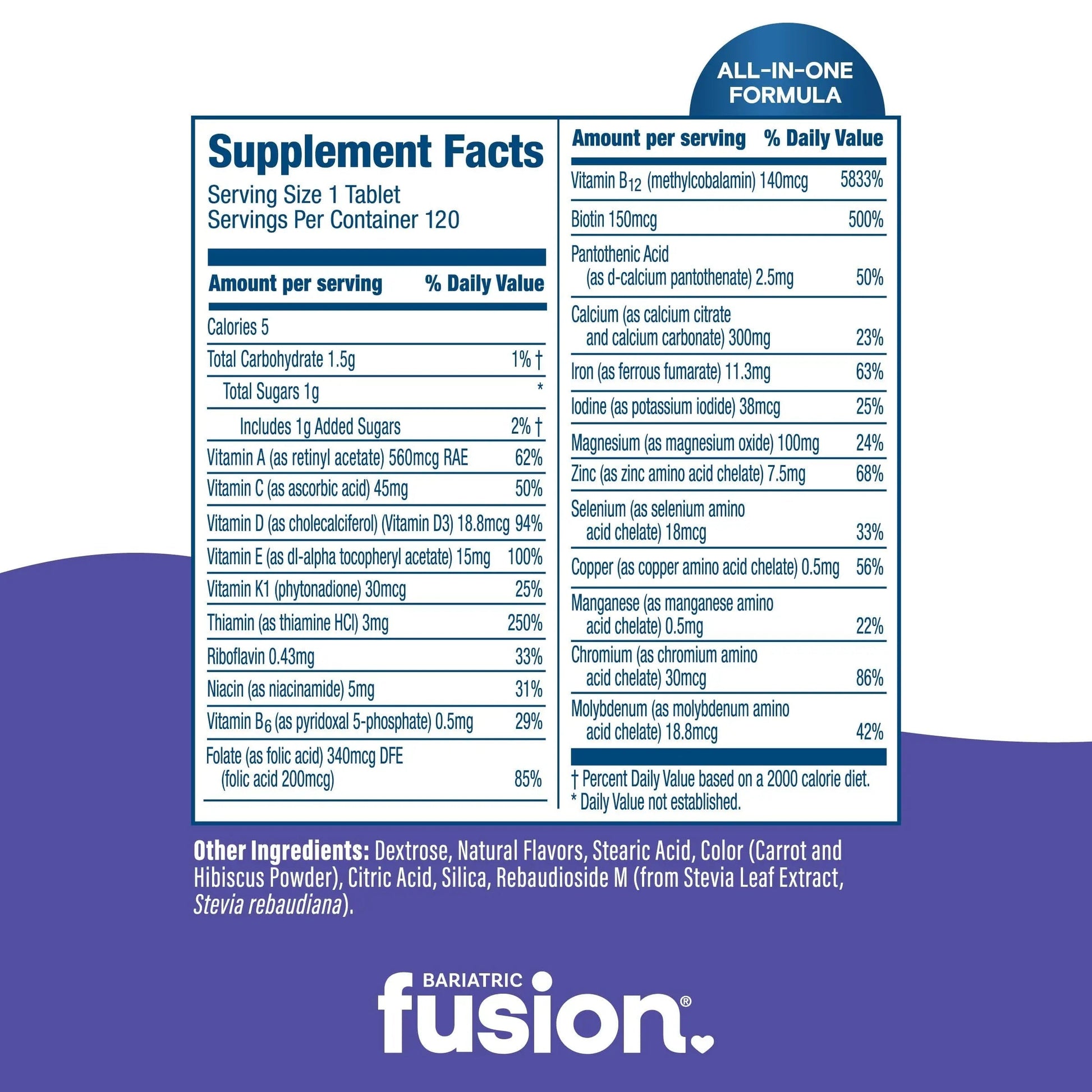 Bariatric Fusion Very Berry Complete Chewable Bariatric Multivitamin with Iron and Vitamin K for Bariatric Surgery Patients Including Bariatric FusionAu supplements