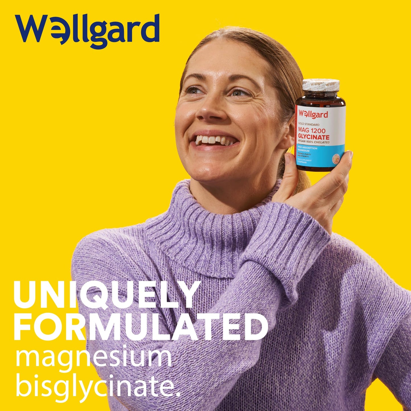 Wellgard Magnesium Glycinate, Mag 1200, High Strength Magnesium Bisglycinate WellgardUS supplements