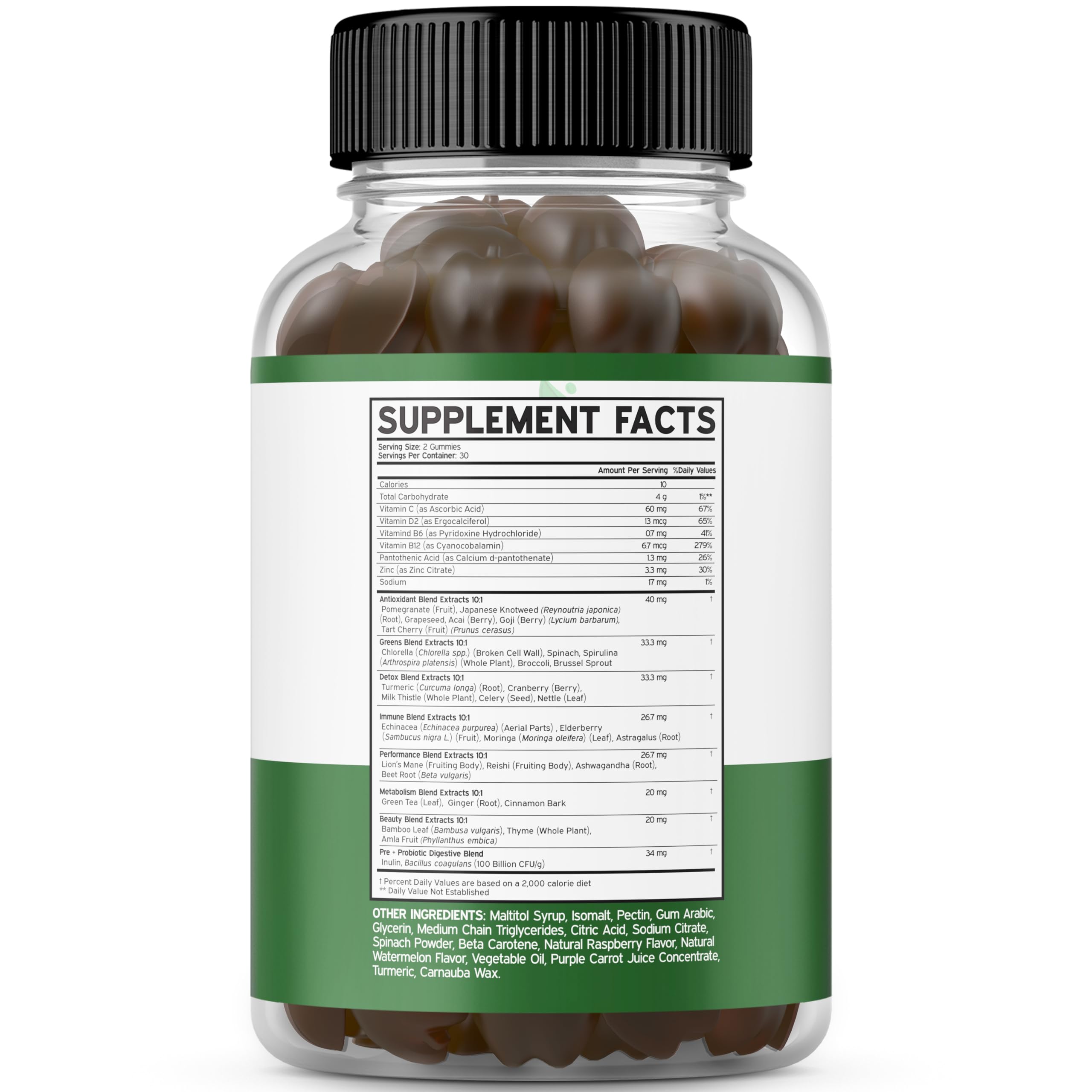 Fruit and Veggies Supplement (120 Gummies) - Premium Sugar-Free Superfood Super Green & Fruit Gummies for Adults - Immunity Support for Men & Women - Non GMO, Vegan Safe & Made in USA DORADO NUTRITIONAu supplements