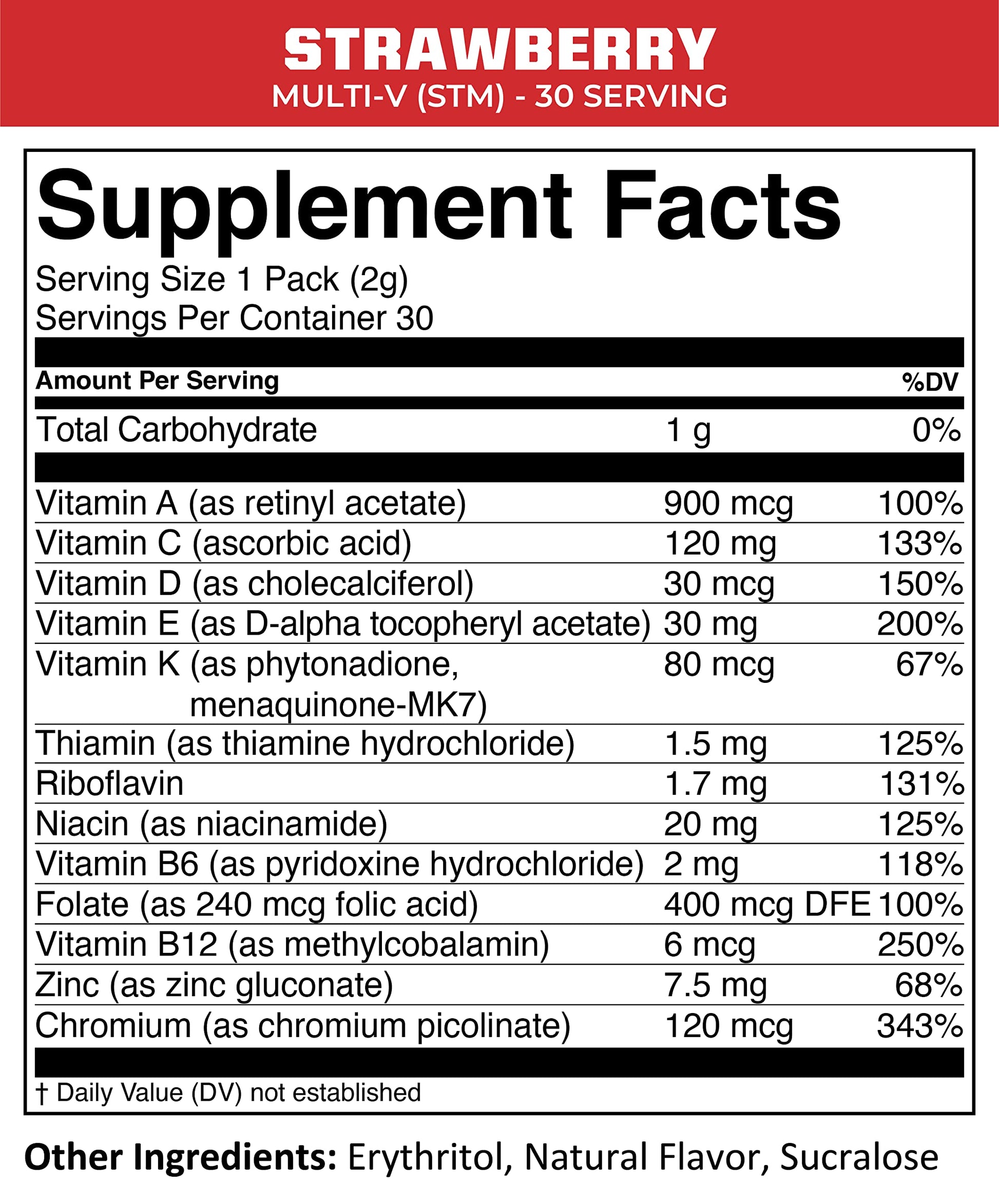 MTN OPS Multi‑V STM On‑the‑Go Daily Multivitamin for Men, Women & Kids – Straight‑to‑Mouth Vitamin C D3 B Zinc Packs – Gluten Free, Natural Flavors, 30 Servings MTN OPSAu supplements