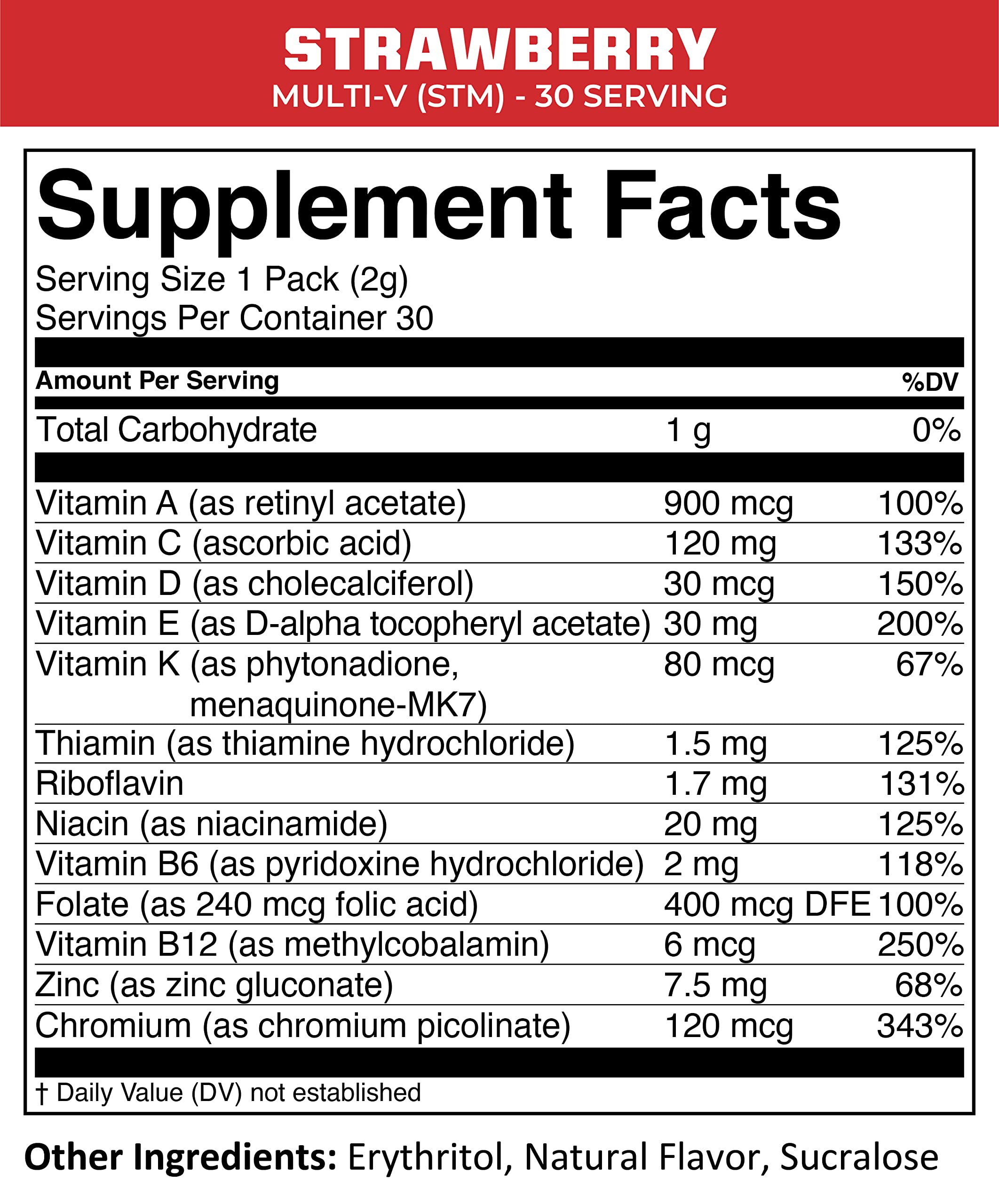MTN OPS Multi‑V STM On‑the‑Go Daily Multivitamin for Men, Women & Kids – Straight‑to‑Mouth Vitamin C D3 B Zinc Packs – Gluten Free, Natural Flavors, 30 Servings MTN OPSAu supplements
