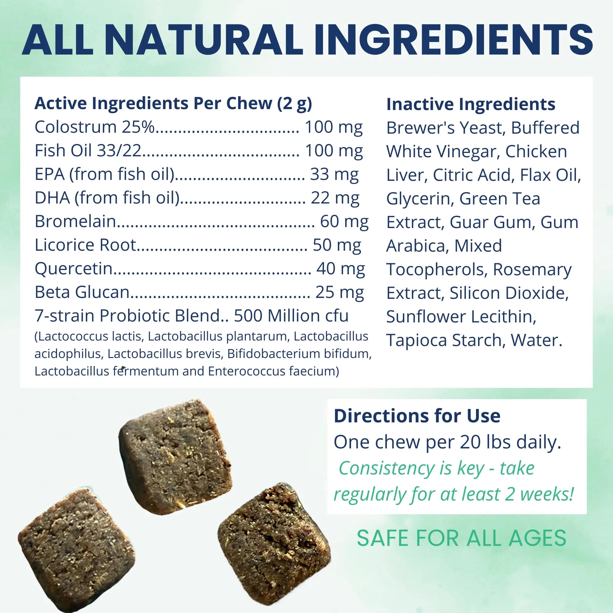 Under the Weather Allergy & Itch Pet Allergy Chews for Dogs | Vet Formulated Skin Support for Canines | Soothing Dog Allergies and Itching Relief Supplement | 60 Count Under the Weathernz supplements