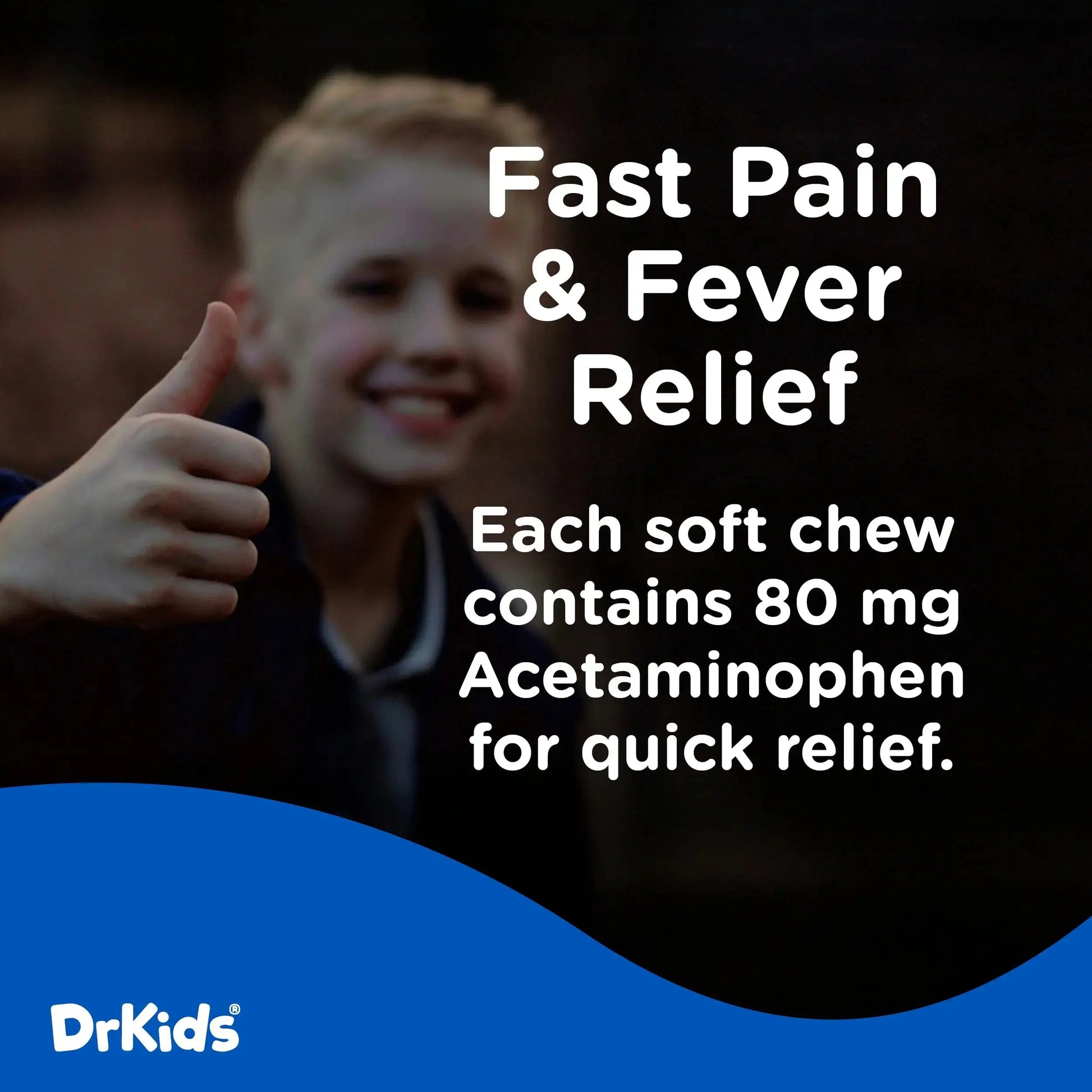 Dr. Kids Children’s Pain and Fever Gummy Bite - Chewable Acetaminophen for Kids Ages 2-11, Pre-Measured Soft Chews for Headache, Sore Throat, Cold and Flu, Orange Vanilla Flavor, 24 Count Dr. KidsAu supplements