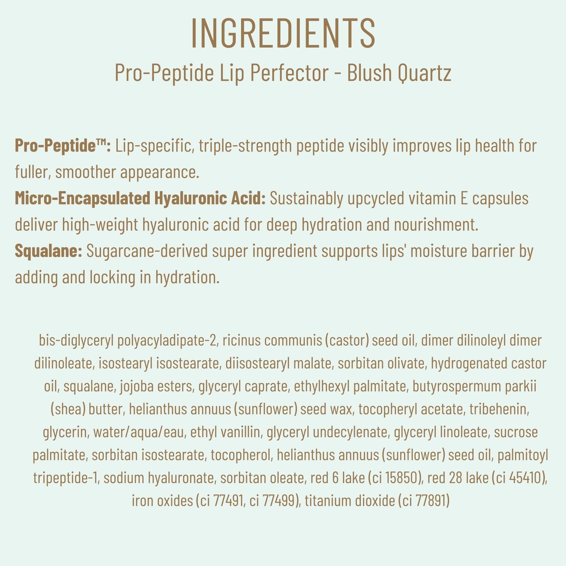 Biossance Pro-Peptide Lip Perfector – Triple-Treat Vegan Lip Balm – Deeply Hydrating with Pro-Peptides & Hyaluronic Acid – Enhances Natural Lip Color – Silky, Glossy Finish in Blush Quartz, Pink BIOSSANCEAu supplements