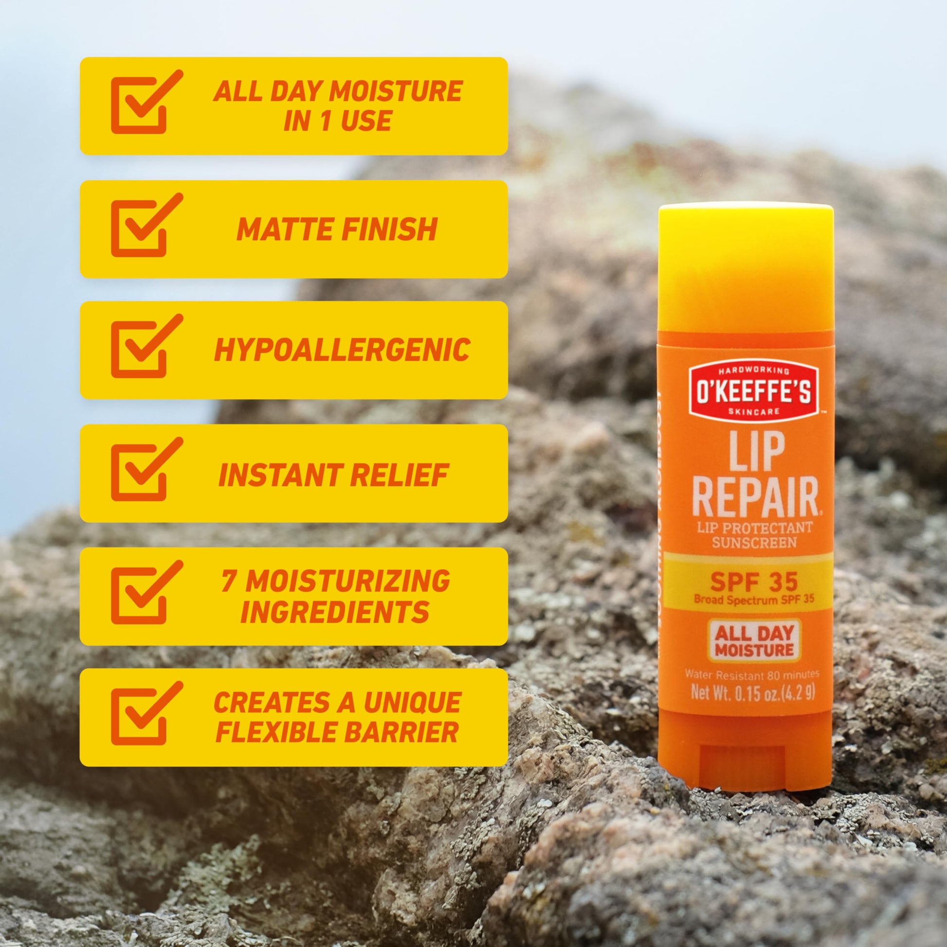 O'Keeffe's Lip Repair SPF 35 Lip Balm - Stick (3 Pack) - Sun-Safe Moisturizer for Extremely Cracked, Dry Lips O'Keeffe'sAu supplements