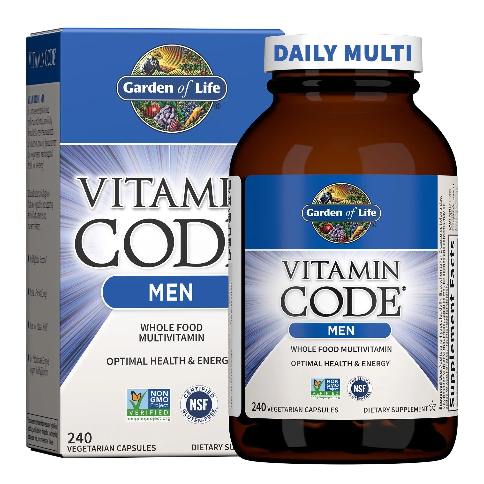 Garden of Life Vitamin Code, Whole Food Multivitamin for Men, 240 Vegetarian Capsules Garden of LifeAu supplements