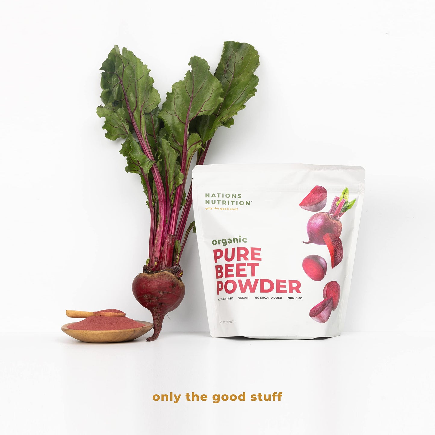 Nations Nutrition Pure Beet Root Powder Organic - Nitric Oxide Circulation Superfood Nations NutritionUS supplements